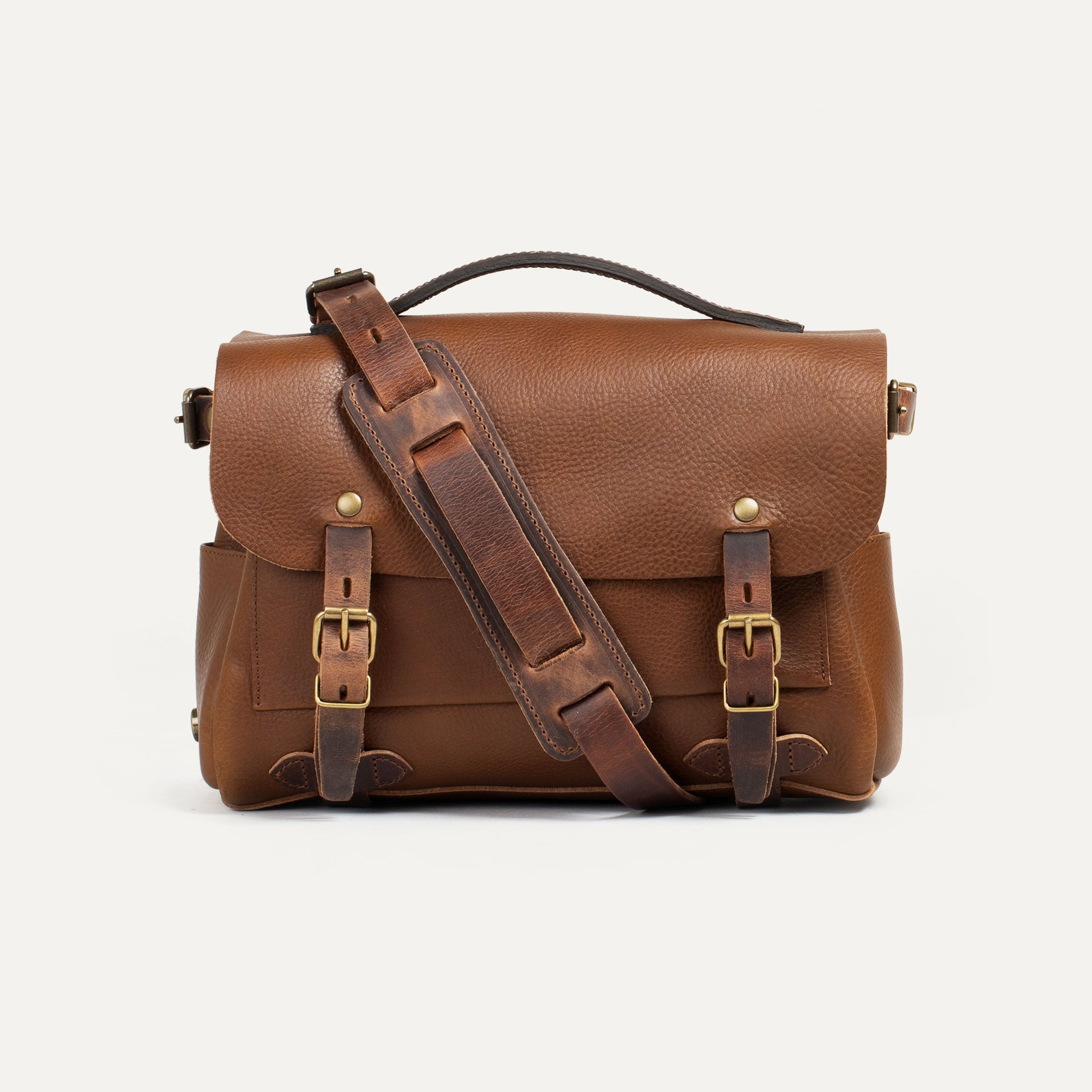Sac Postier Eclair S - Brun ambré (image n°1)