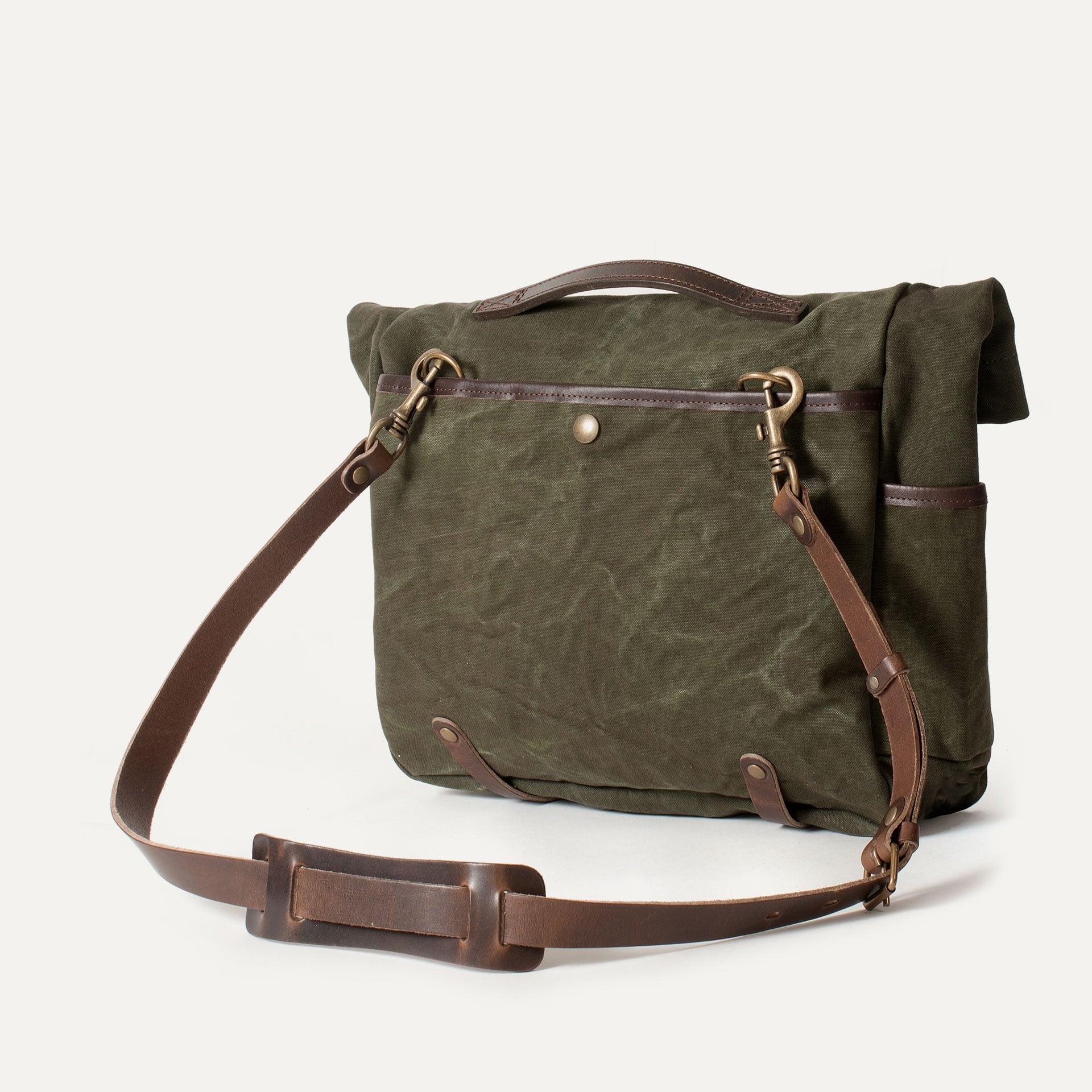 Gaston Musette Satchel Bag - Dark Khaki stonewashed (image n°3)