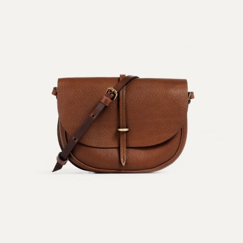 Java Mini postman bag / handbag - Amber Brown