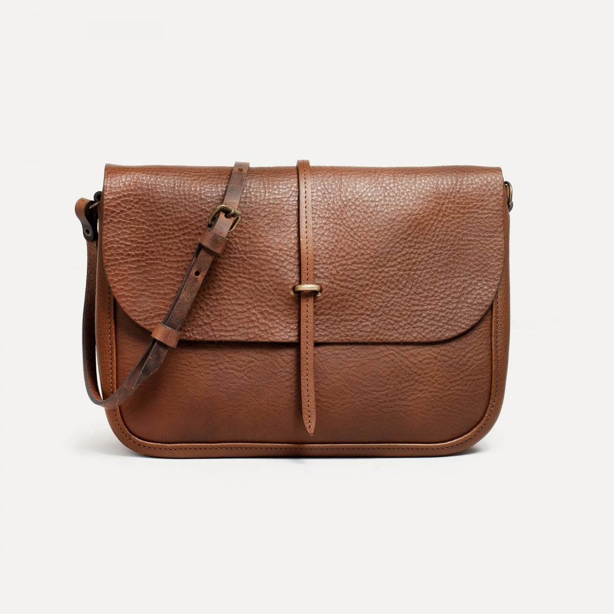 Pastel postman bag / handbag - Amber Brown (image n°1)