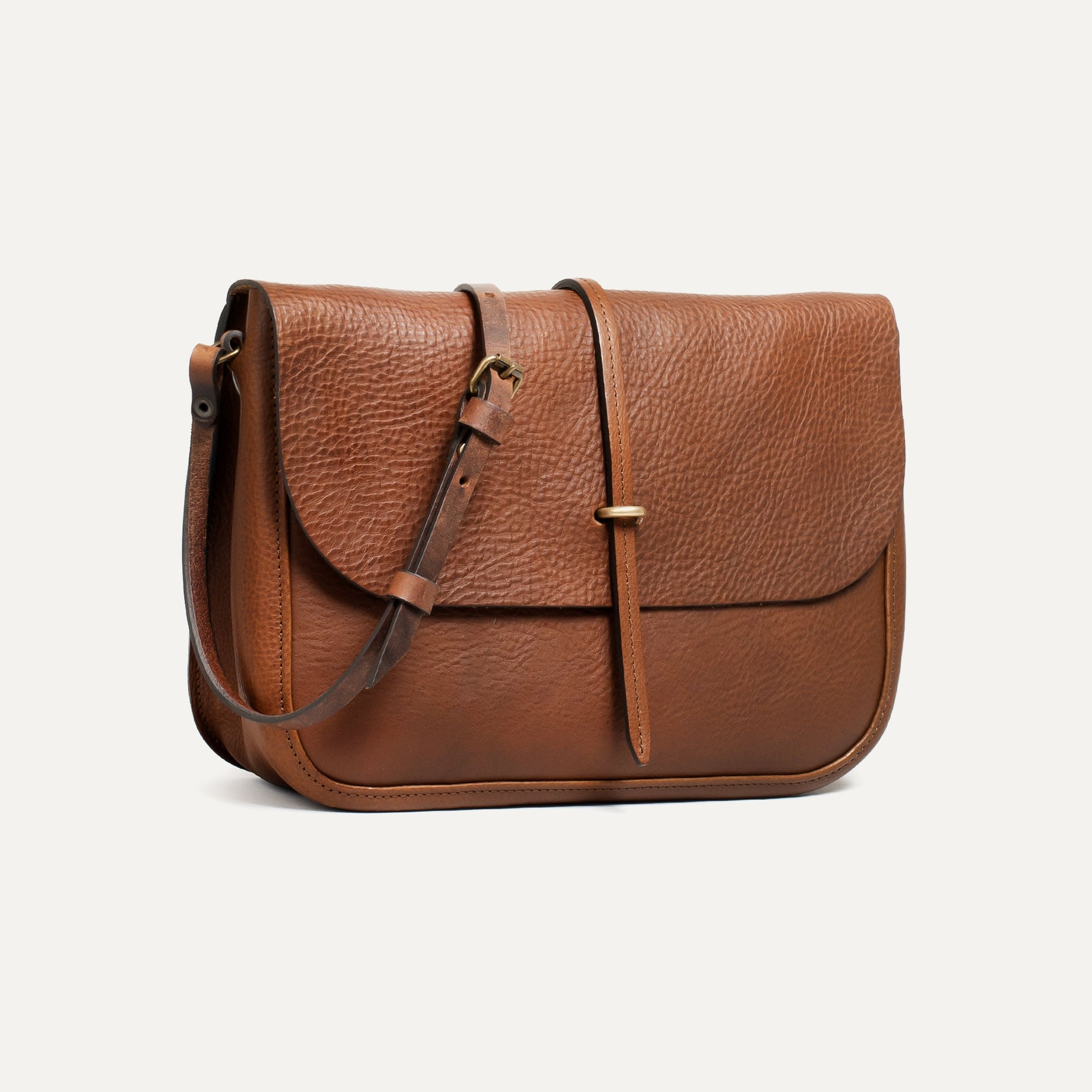 Pastel postman bag / handbag - Amber Brown (image n°2)