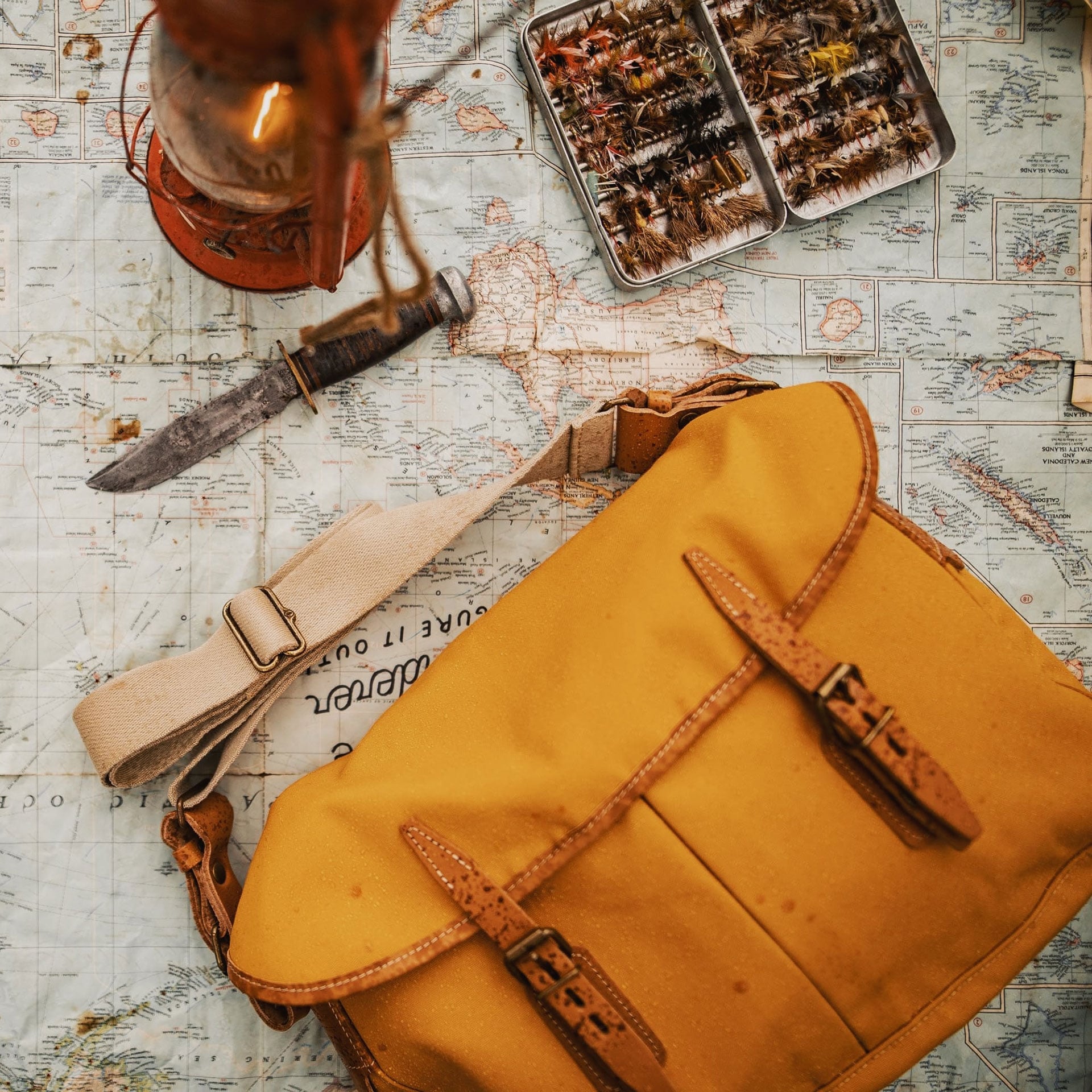 Bolsa de pesca M - Ocre amarillo (imagen n.º 5)