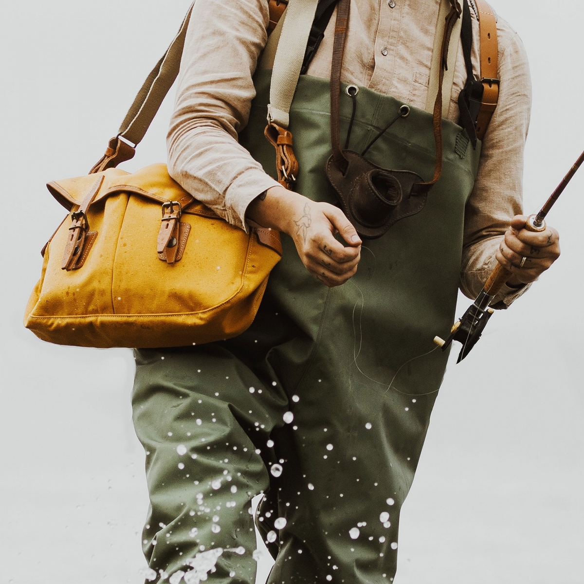 Musette M Fisherman's bag - Yellow ochre (image n°6)
