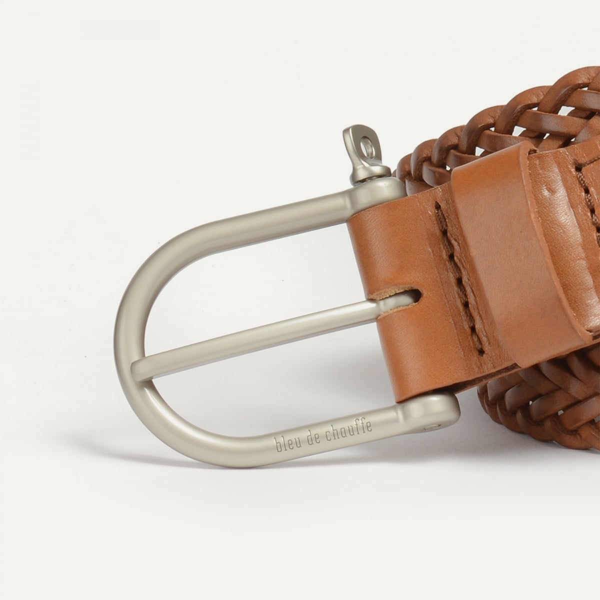 Manille Belt / braided leather - Pain brûlé (image n°2)