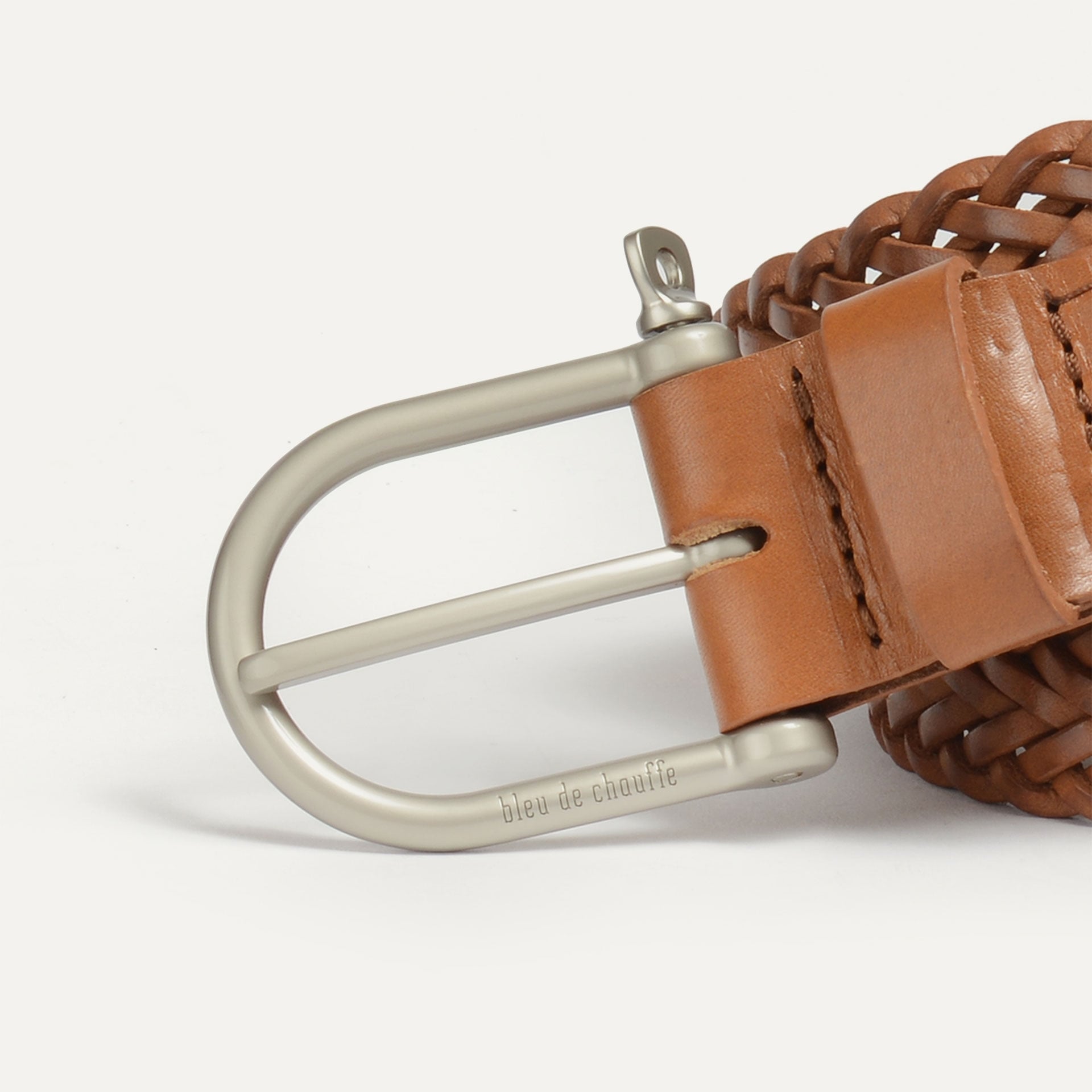 Manille Belt / braided leather - Pain brûlé (image n°2)