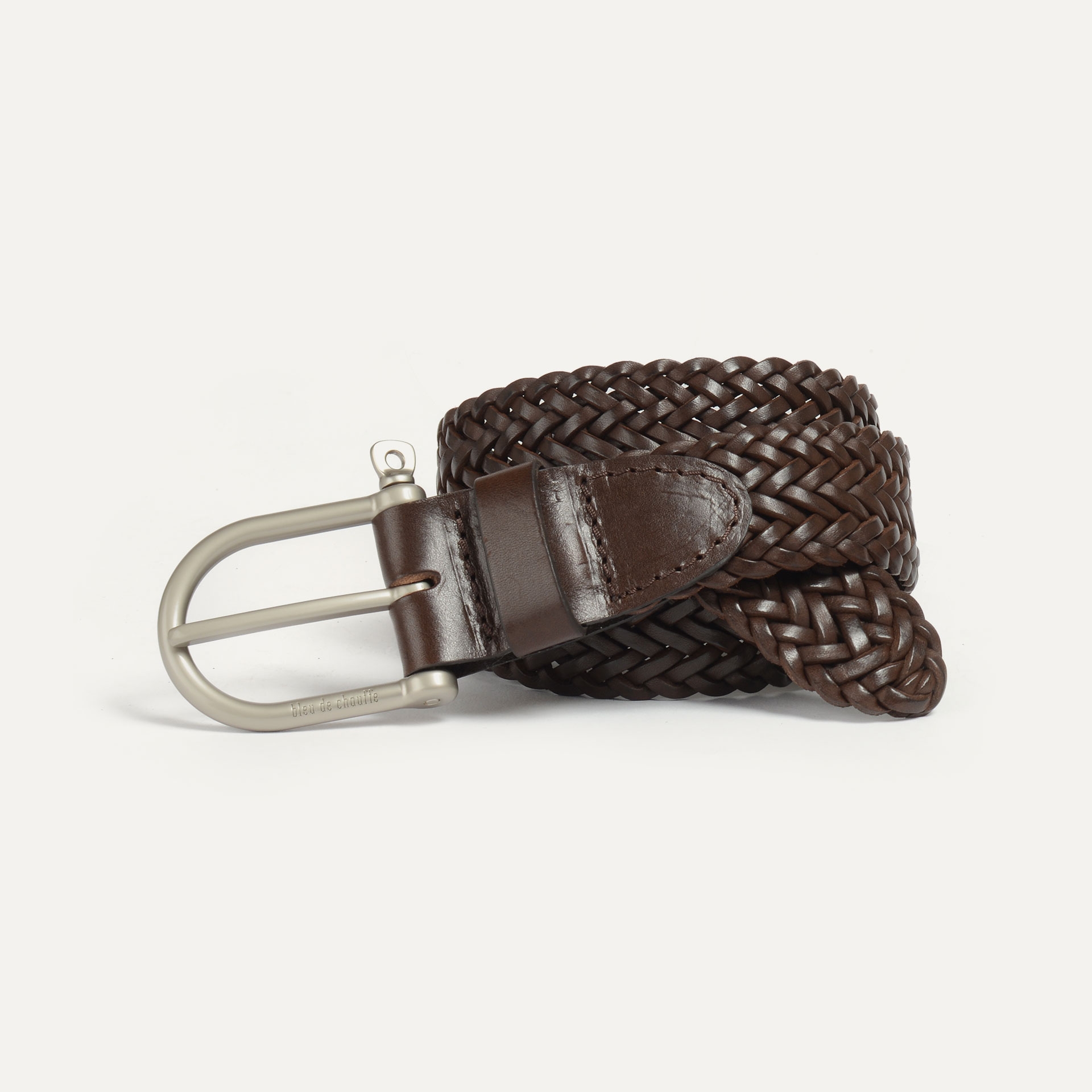 Manille Belt / braided leather - Expresso (image n°1)