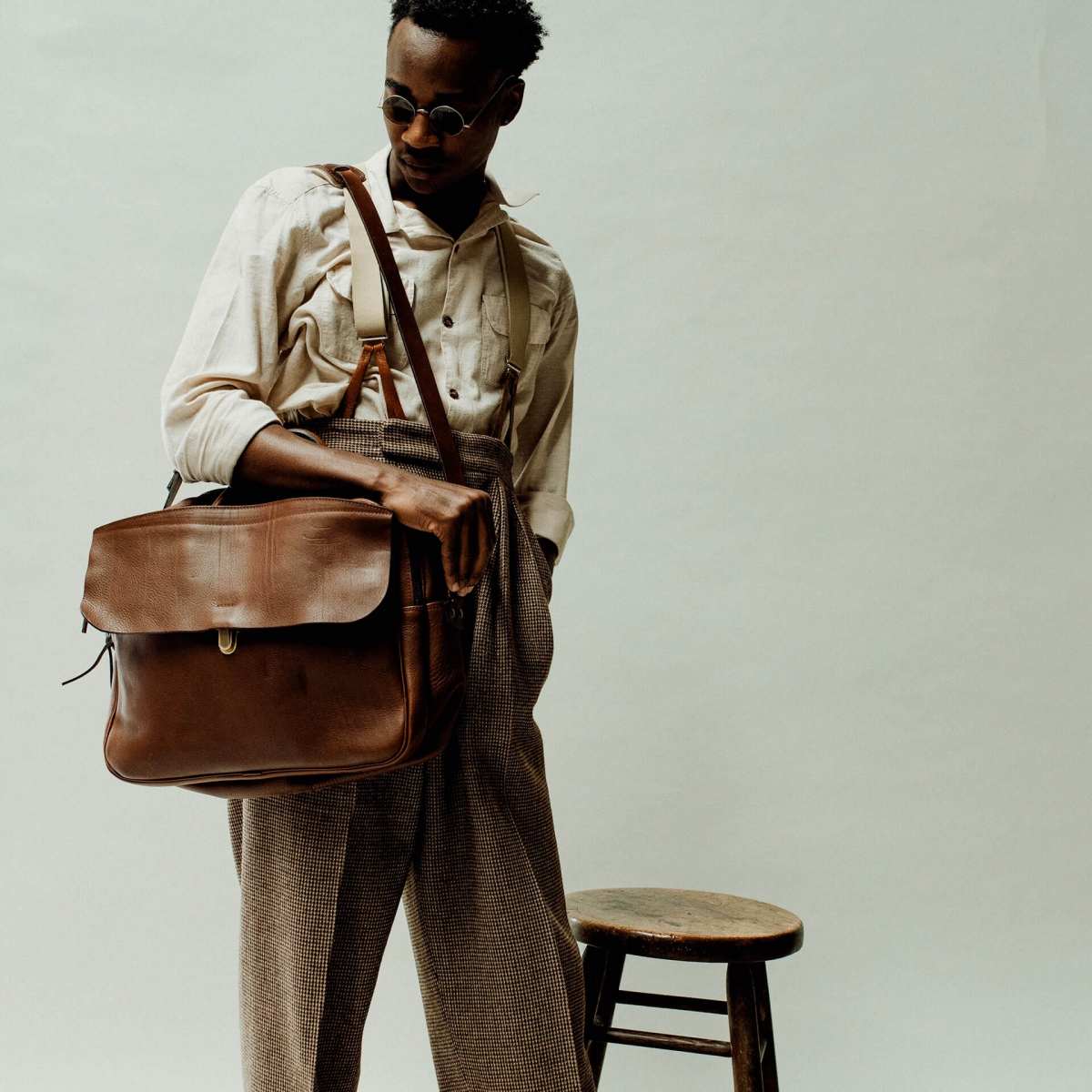 Sac business Zeppo - Brun ambré (image n°7)