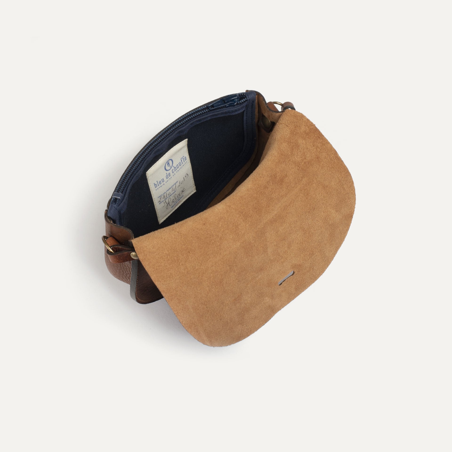 Mini sac postier Java - Brun ambré (image n°4)