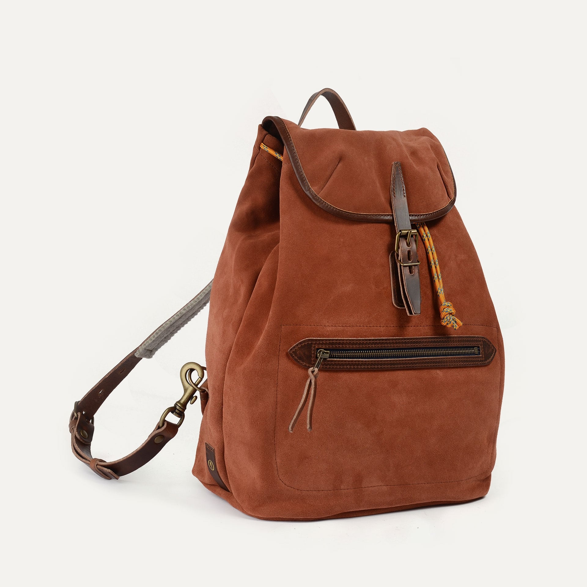 Sac à dos Camp / Cuir Velours - Rust (image n°2)
