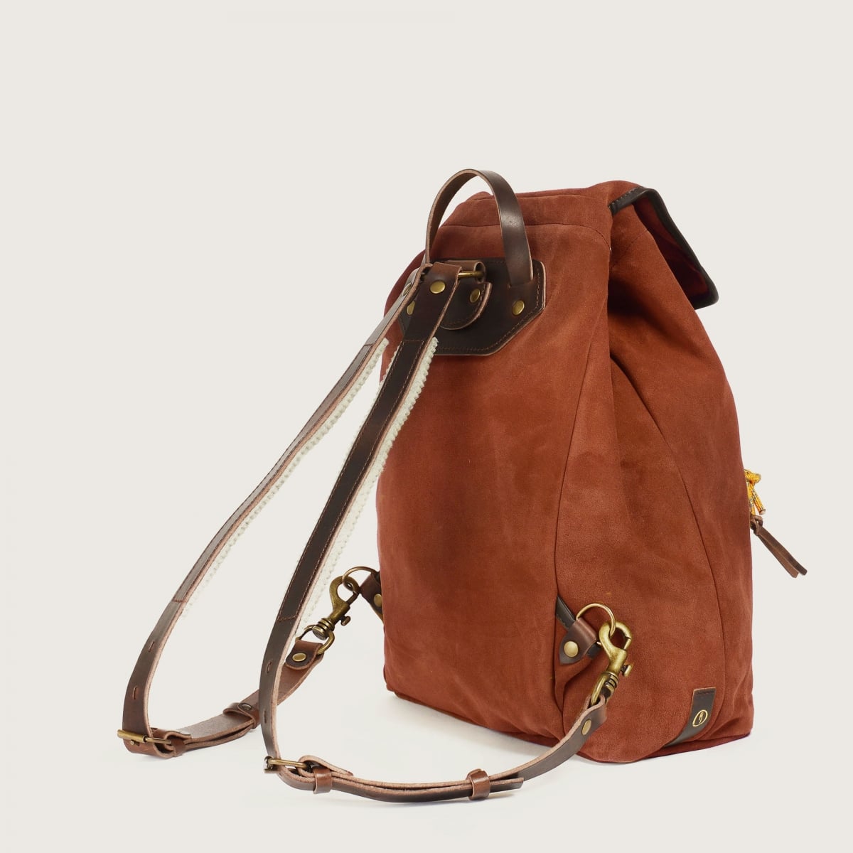 Sac à dos Camp / Cuir Velours - Rust (image n°3)