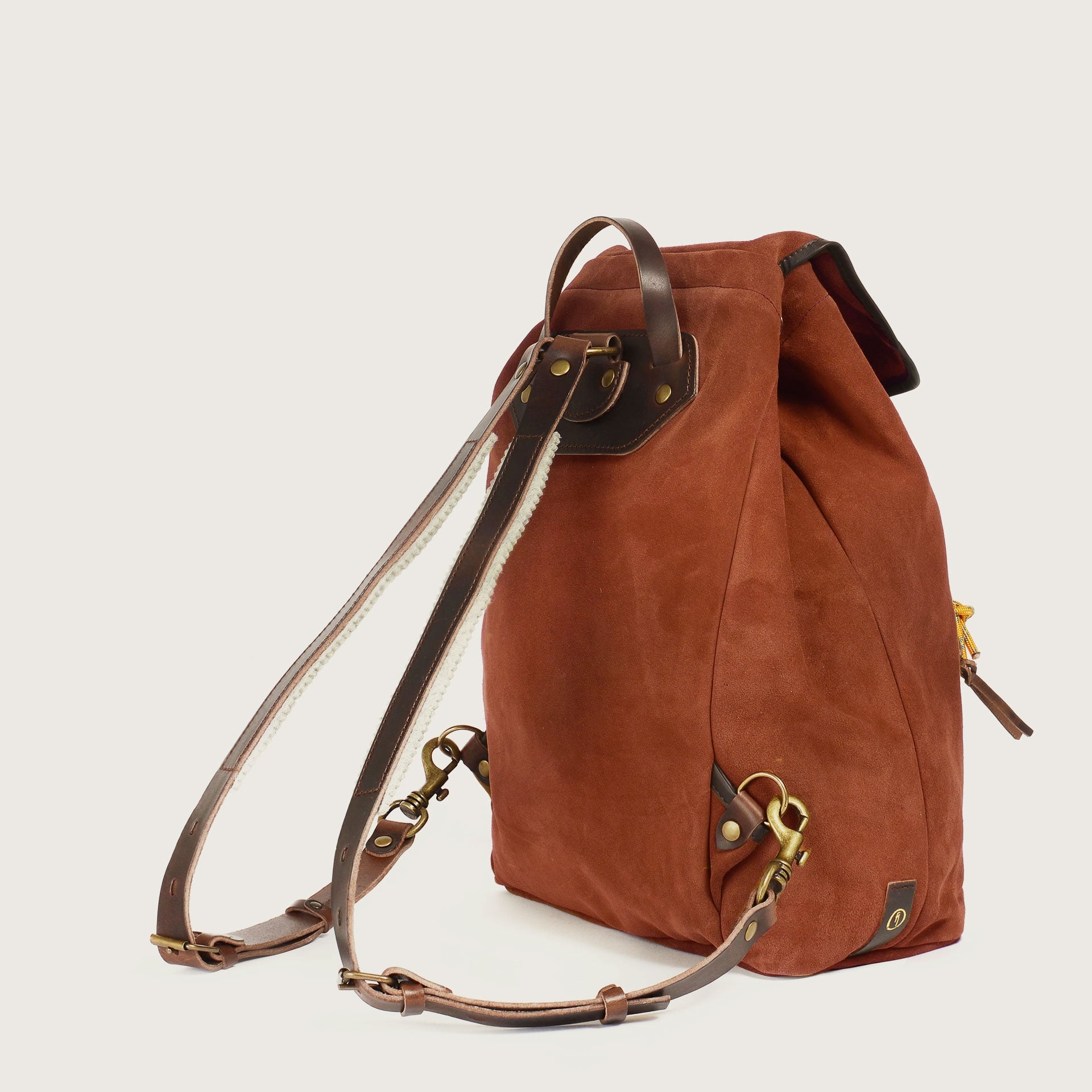 Sac à dos Camp / Cuir Velours - Rust (image n°3)