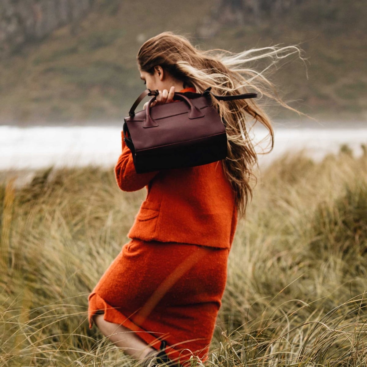 Origami M Zipped Tote - Rust (image n°5)