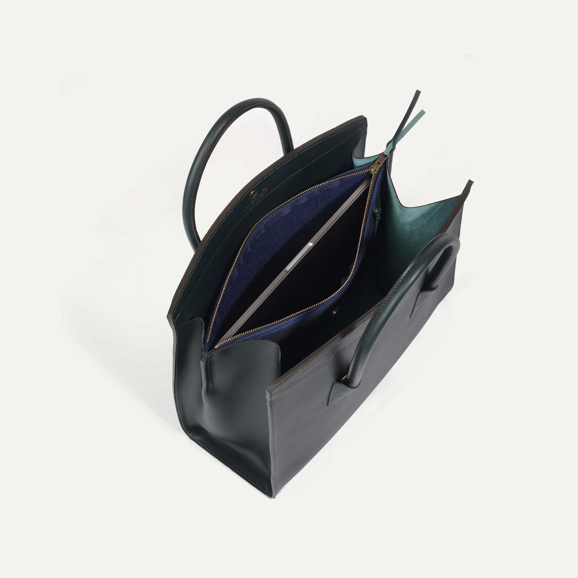 Cabas business Dalva - Bleu Paon (image n°2)