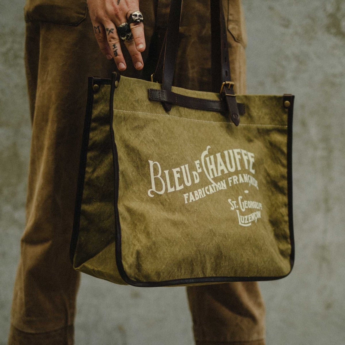 Tragetasche BAZAR - Khaki US stonewashed (image n°8)
