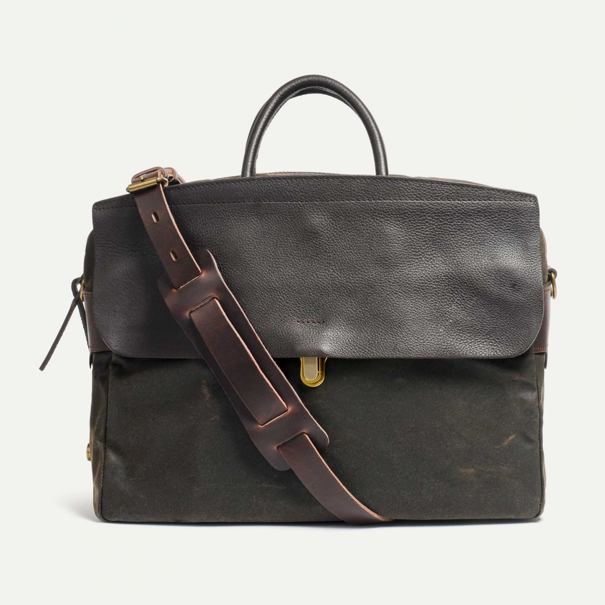Businesstasche Zeppo - Khaki Gewachst (image n°1)