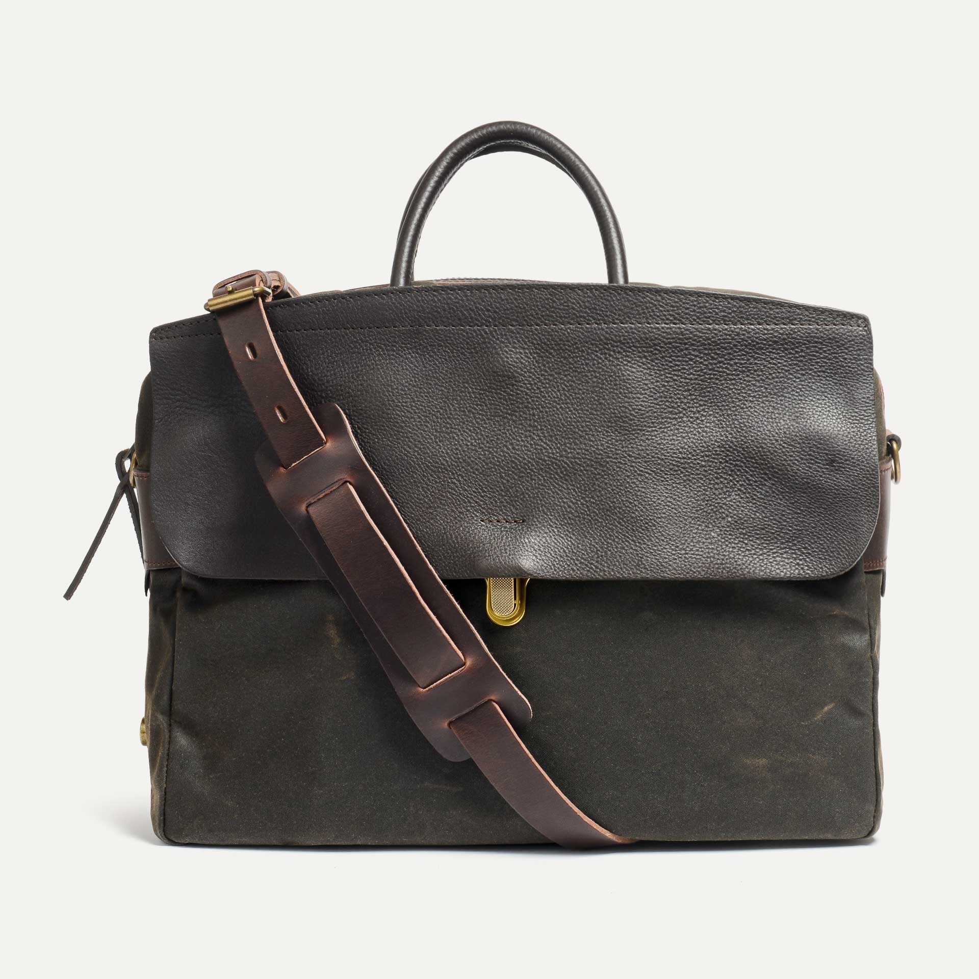 Businesstasche Zeppo - Khaki Gewachst (image n°1)