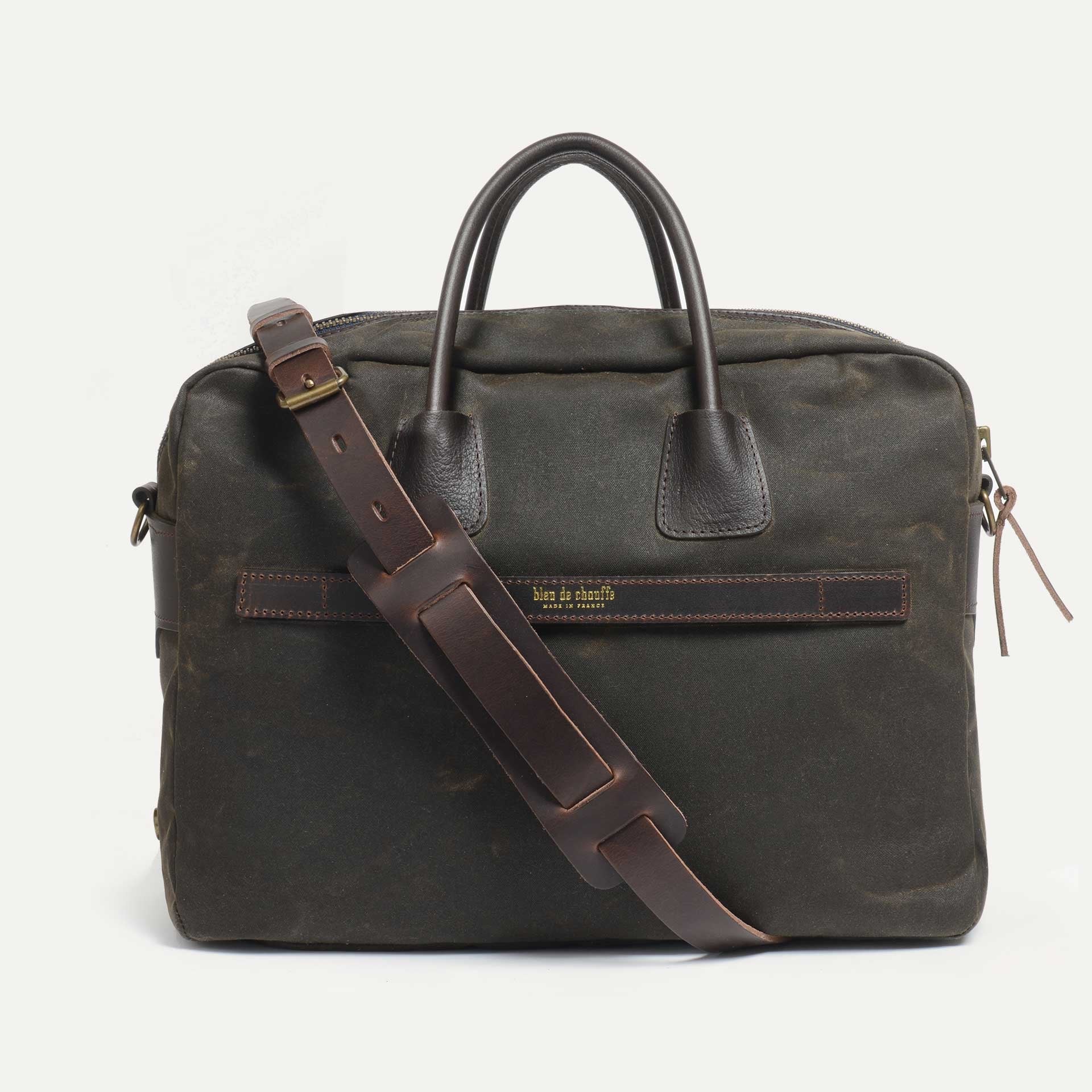 Sac business Zeppo - Kaki Waxé (image n°2)