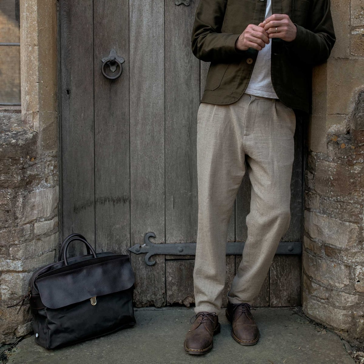 Zeppo Business bag - Dark Khaki Waxed (image n°9)