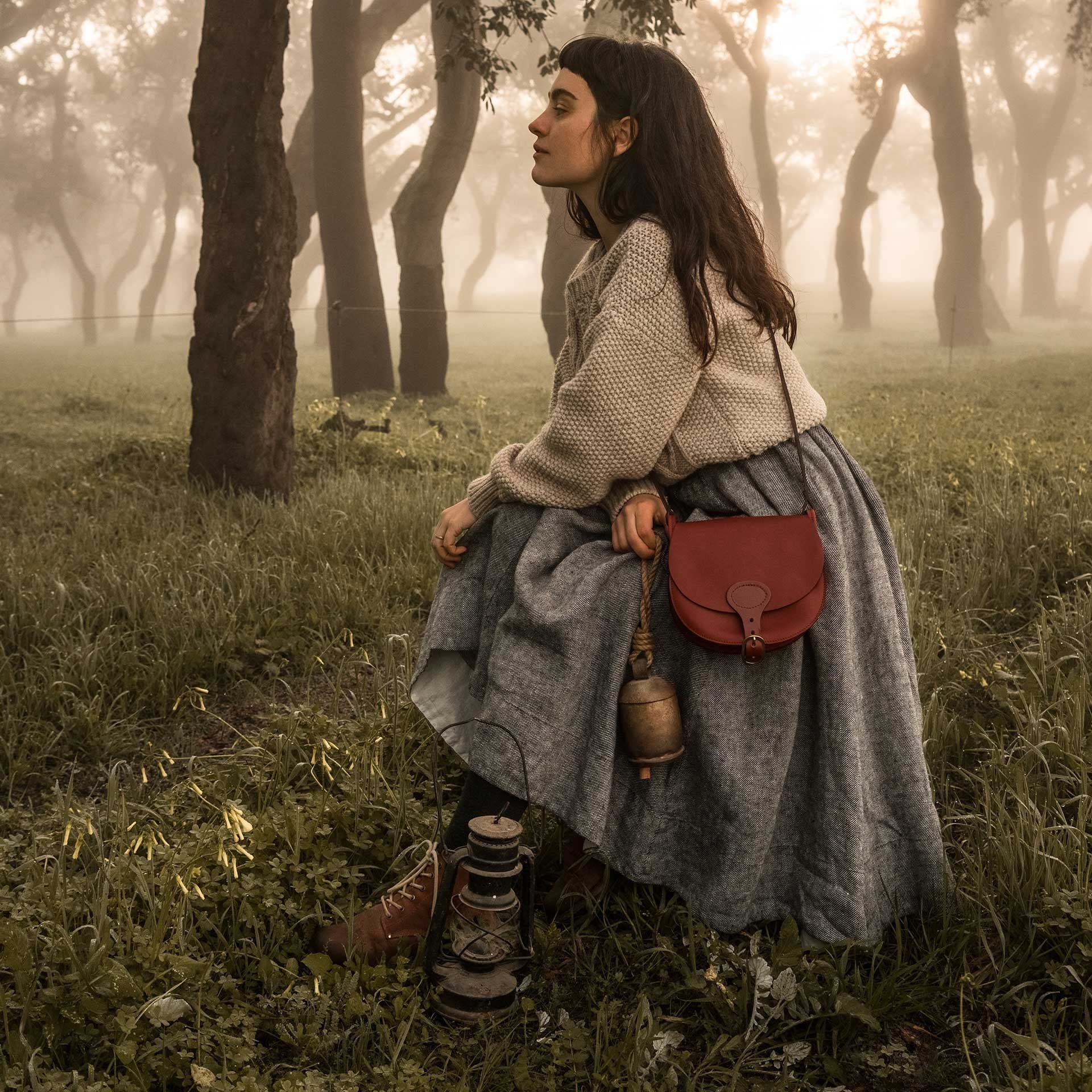 Chaleco de caza Diane M - Gris óxido/Cognac (imagen n.º 5)