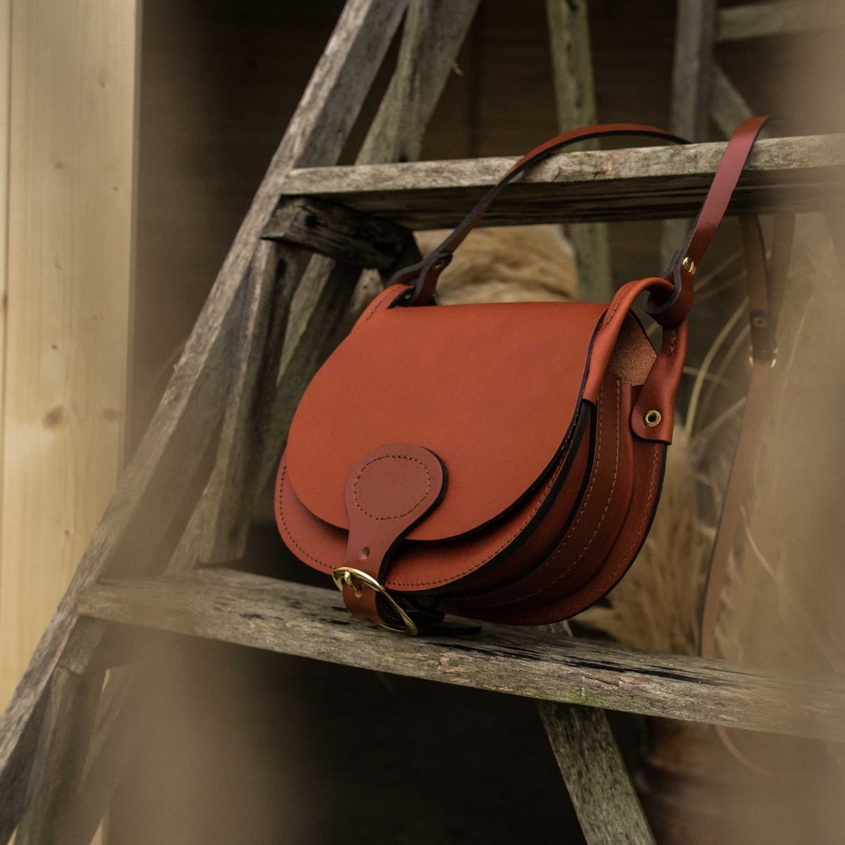 Chaleco de caza Diane M - Gris óxido/Cognac (imagen n.º 7)