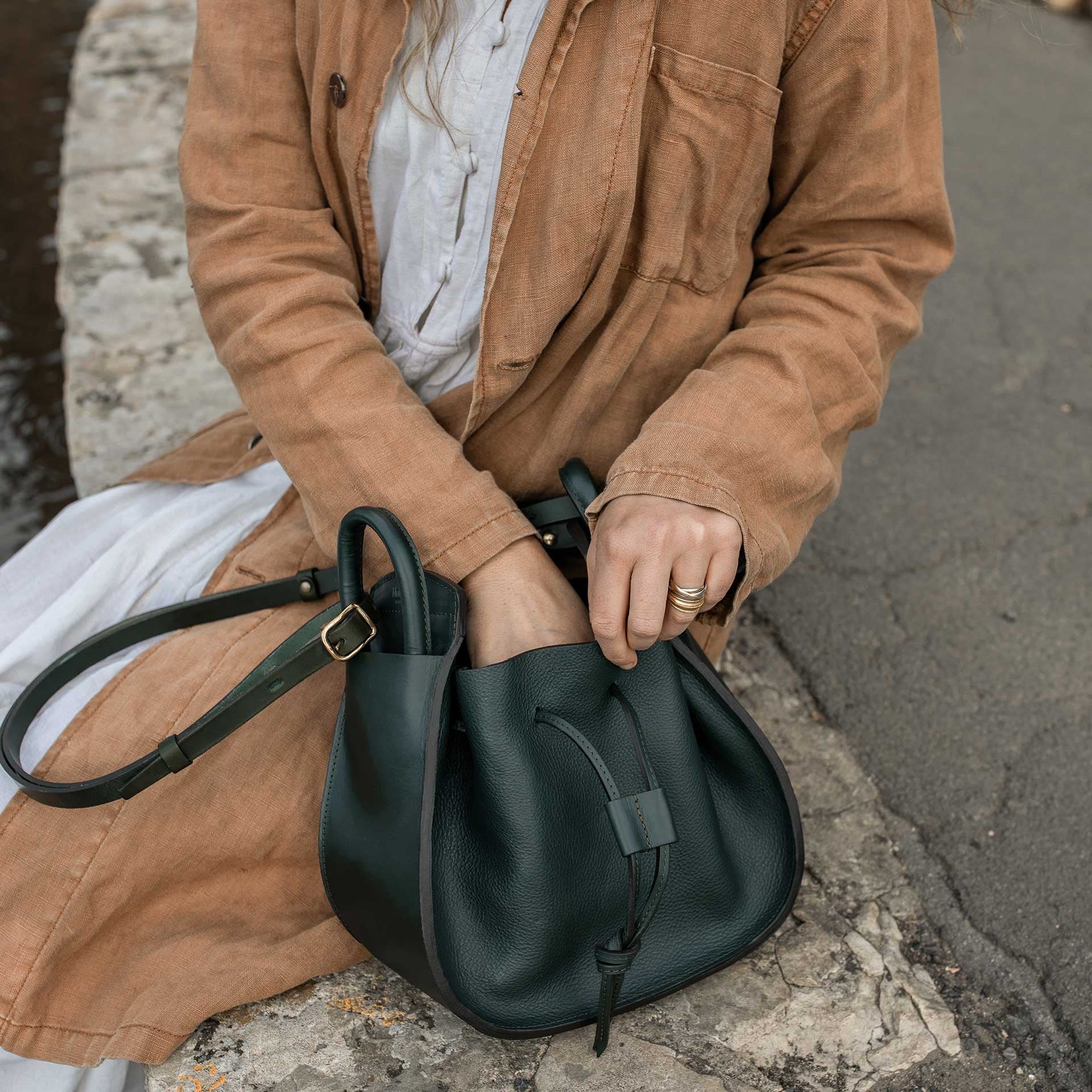 Bolso tipo saco DIANE - Miel (imagen n.º 5)