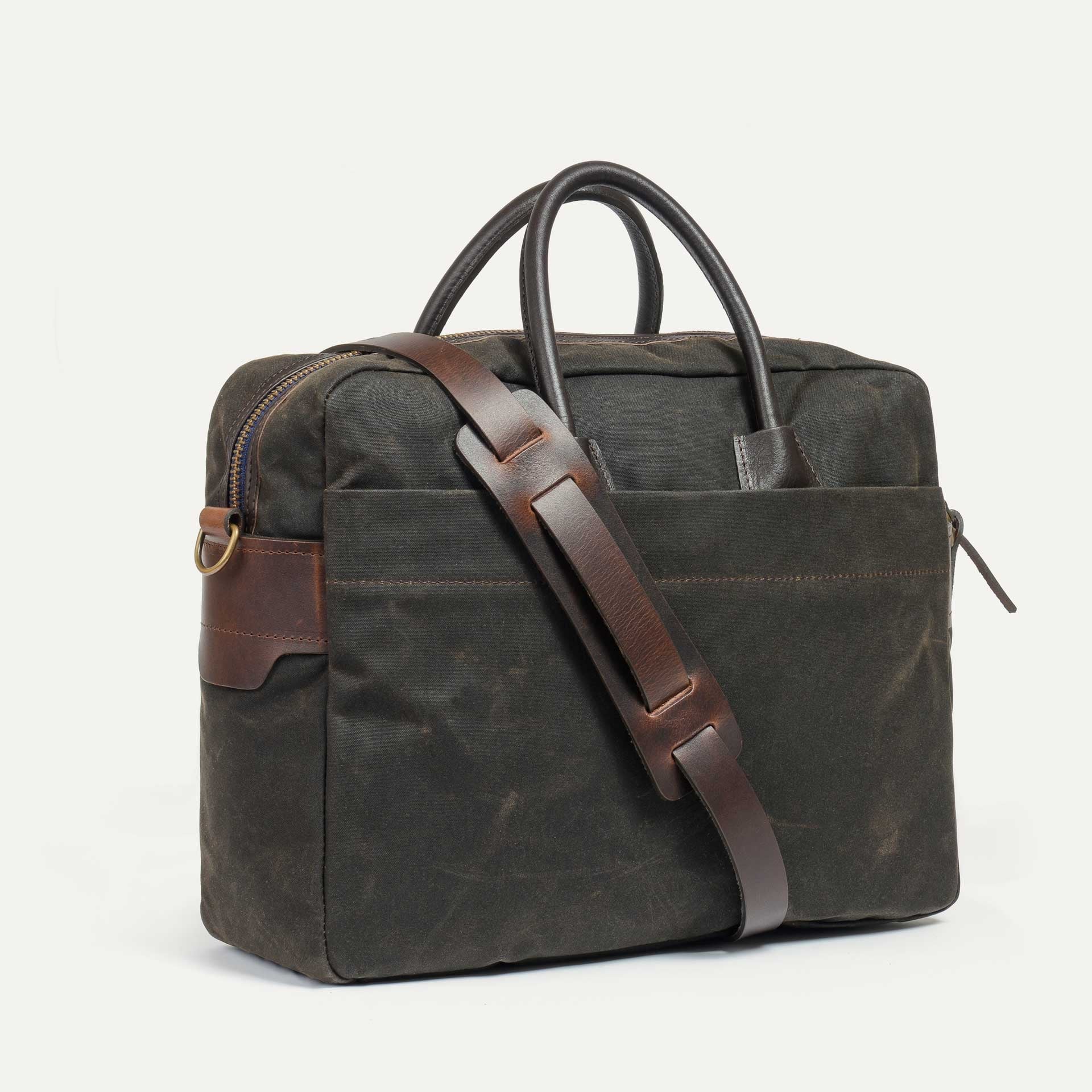 Report Business bag - Khaki waxed (image n°2)