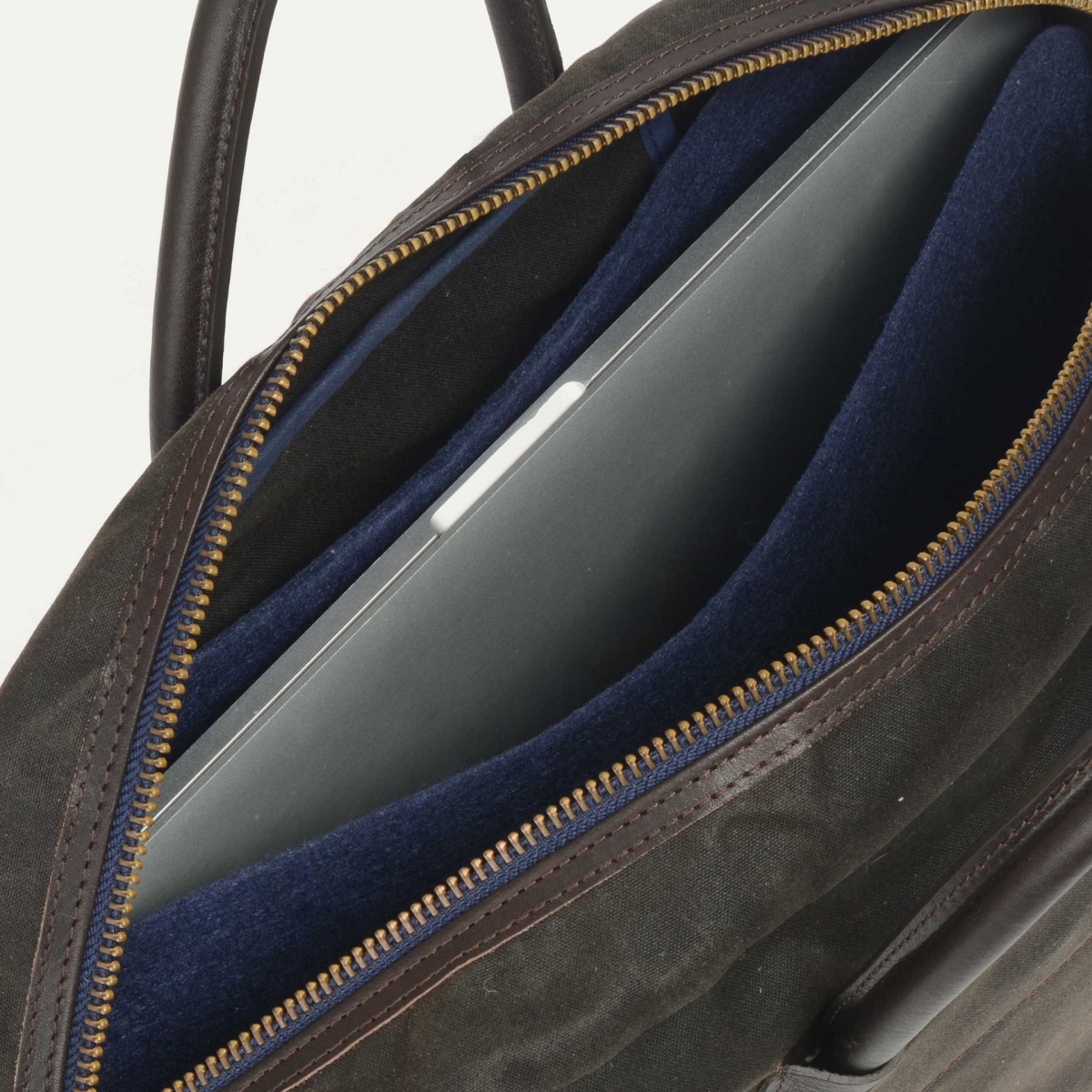 Sac business Report - Kaki waxé (image n°4)