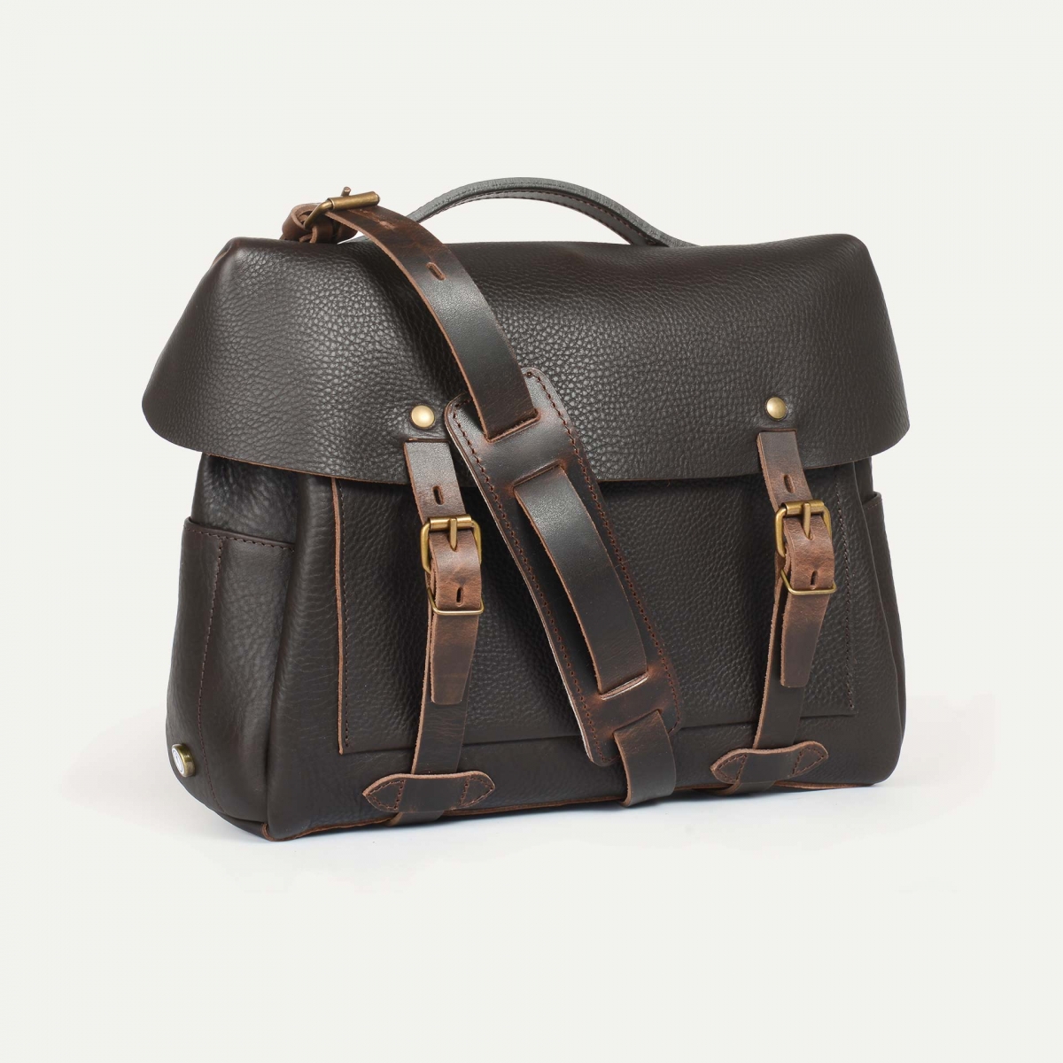 Eclair Heroes - Sac moto cuir Marron brun (image n°3)