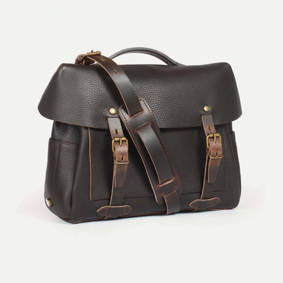 Heroes Eclair bag -  Brown leather motorcycle bag (image n°3)