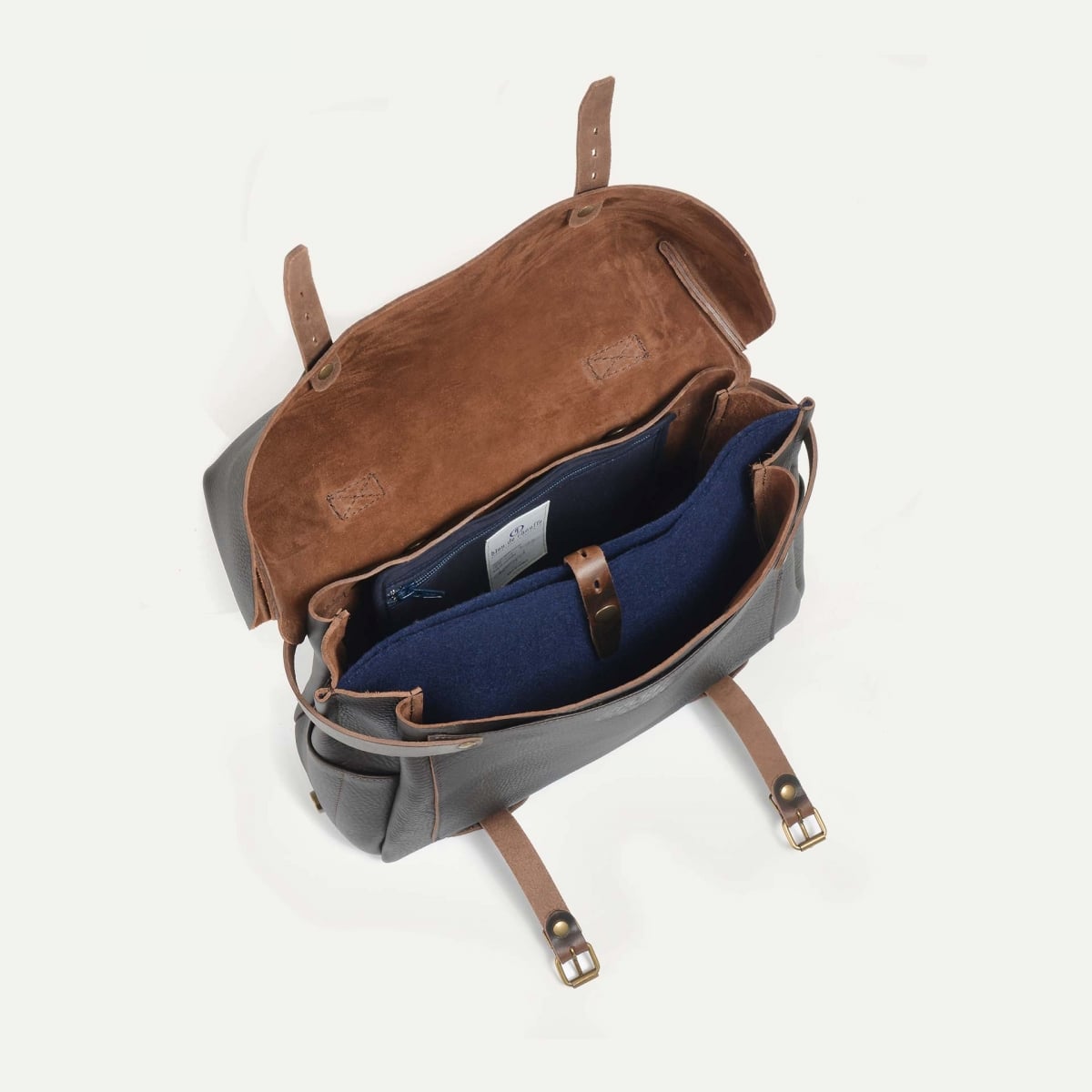 Eclair Heroes - Motorradtasche aus Leder Dunkelbraun (image n°6)