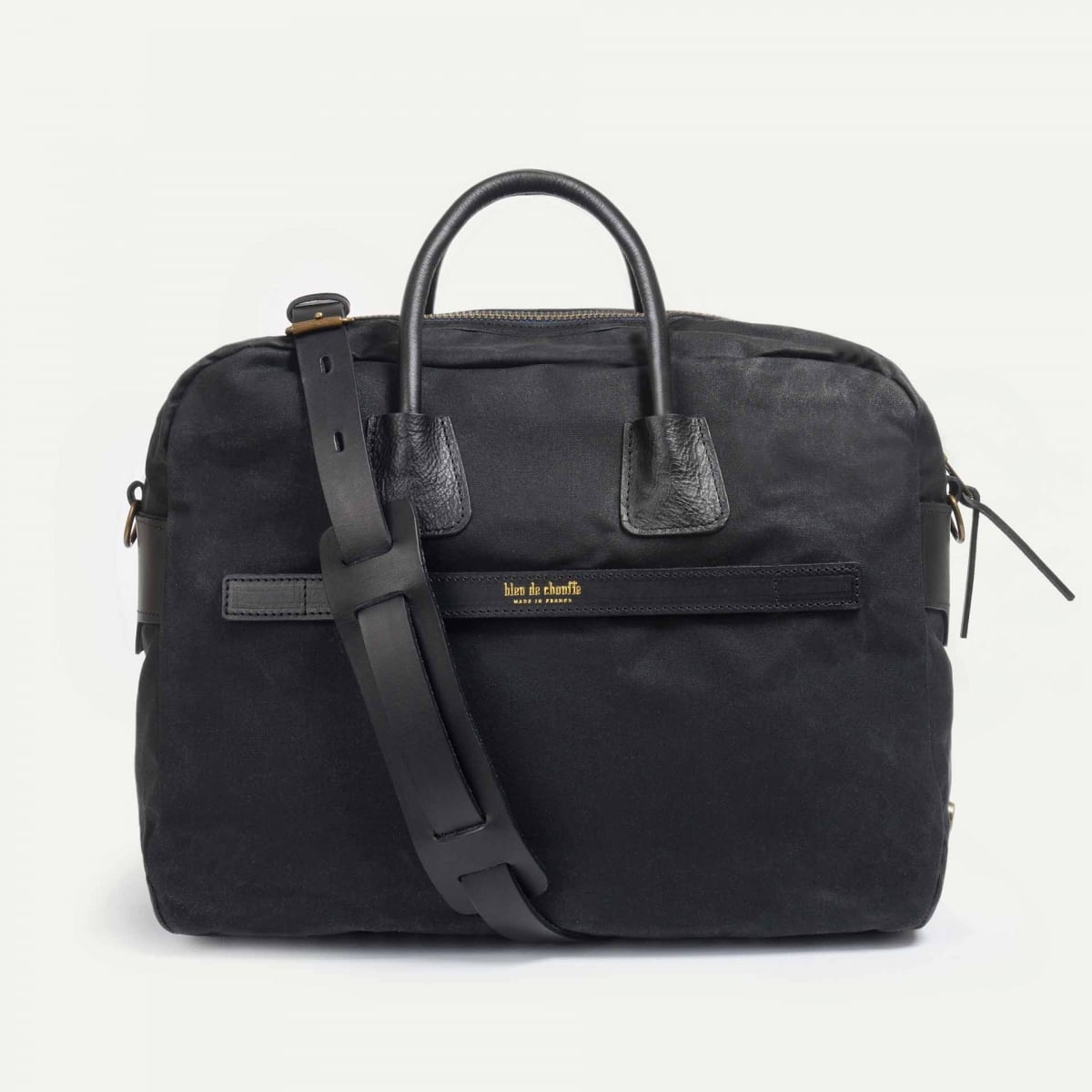 Sac business Zeppo - Noir Waxé (image n°2)