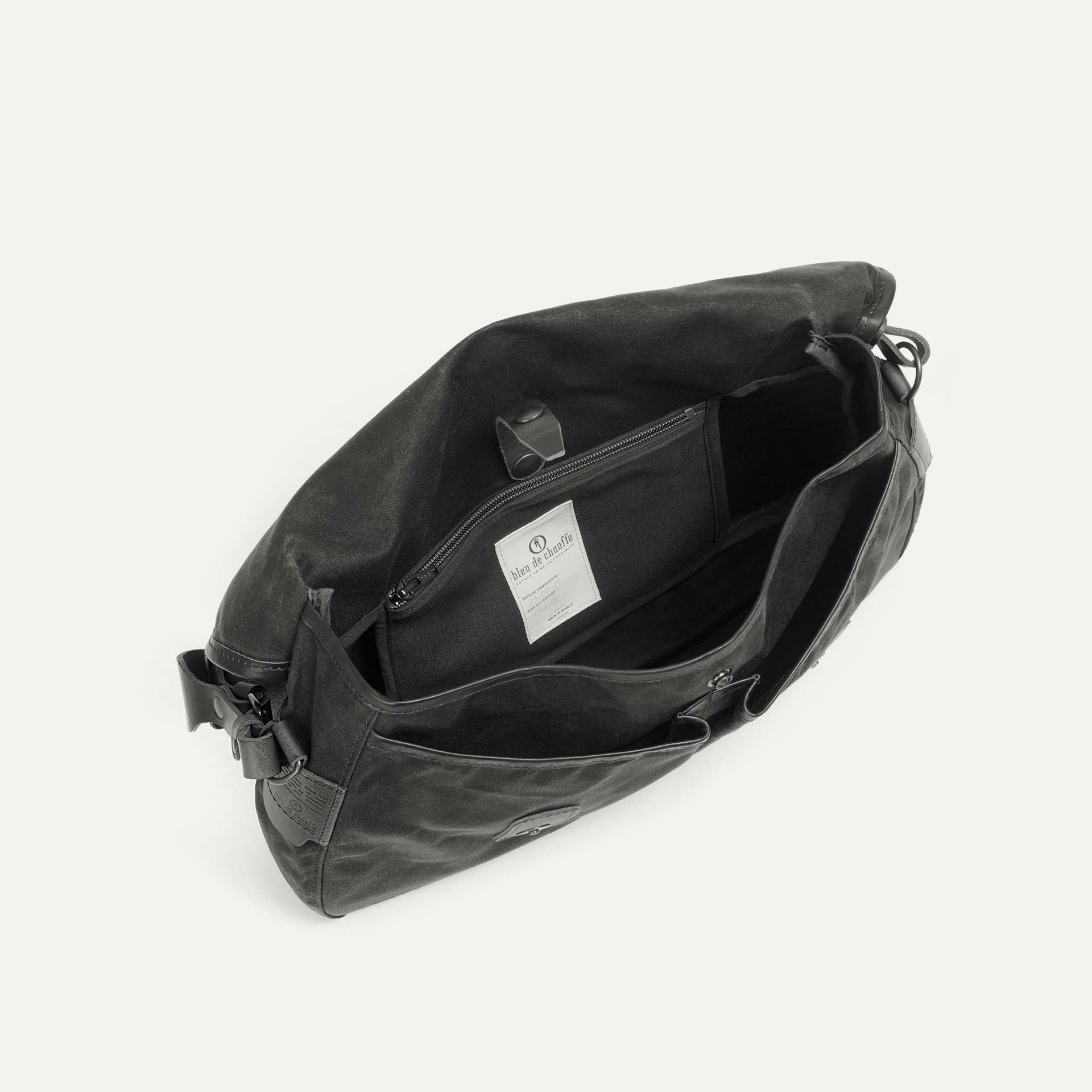 Fisherman's Musette M / Canvas - Black waxed (image n°6)