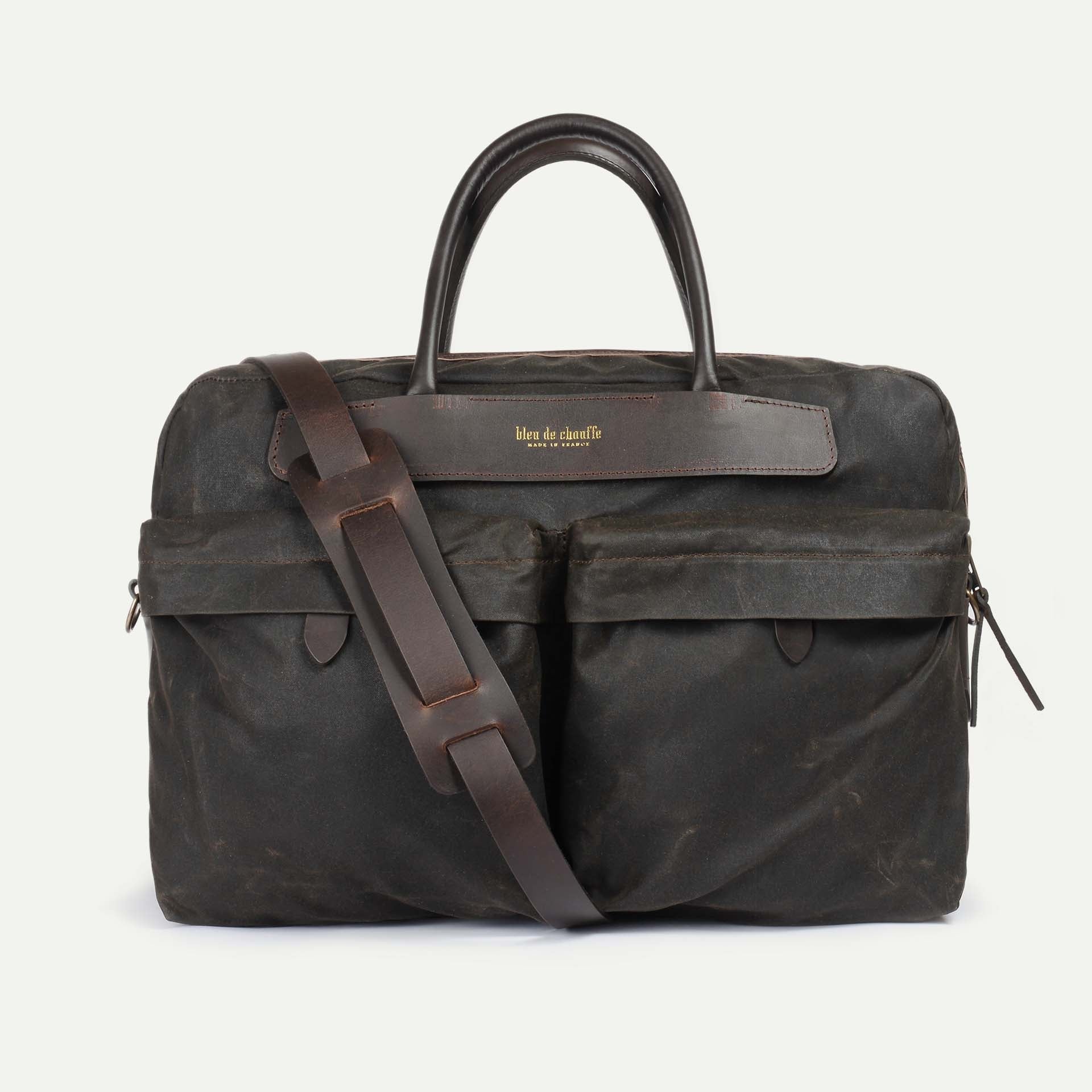 Bolso de negocios Hélios - Caqui encerado (imagen n.º 1)