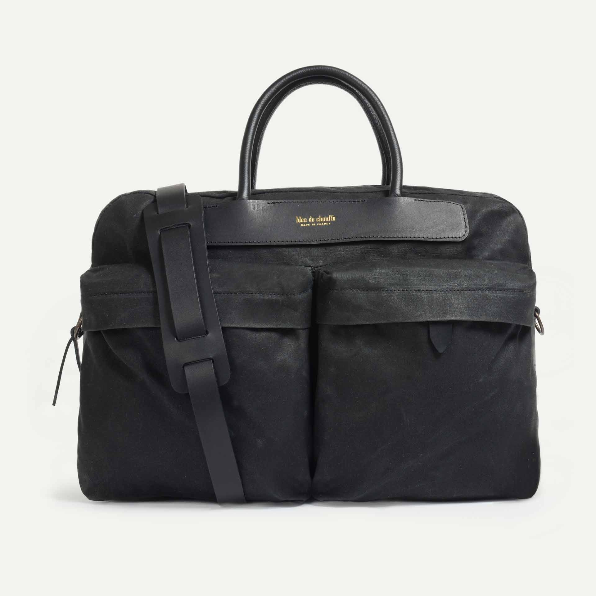 Bolso de negocios Hélios - Negro encerado (imagen n.º 1)