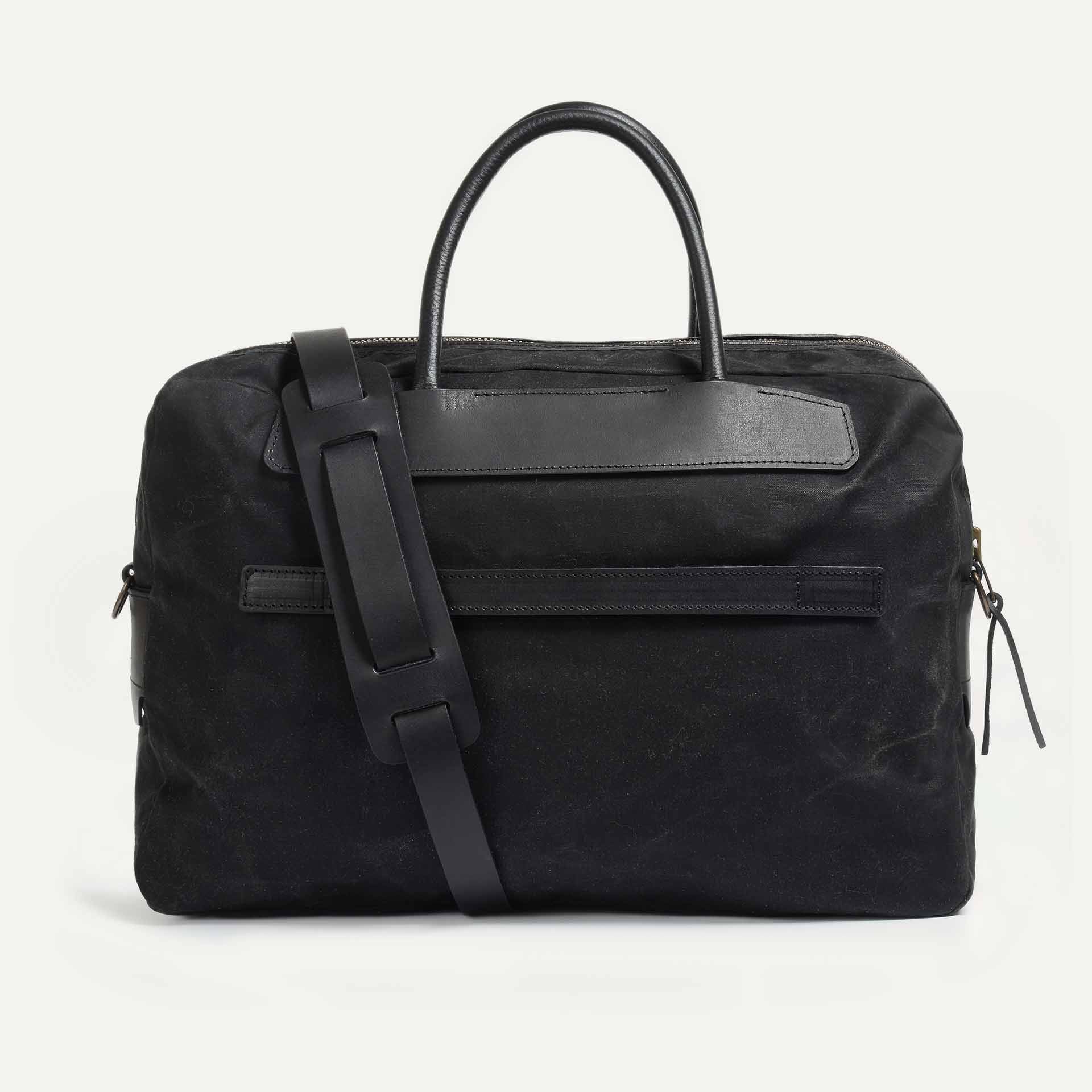 Bolso de negocios Hélios - Negro encerado (imagen n.º 3)