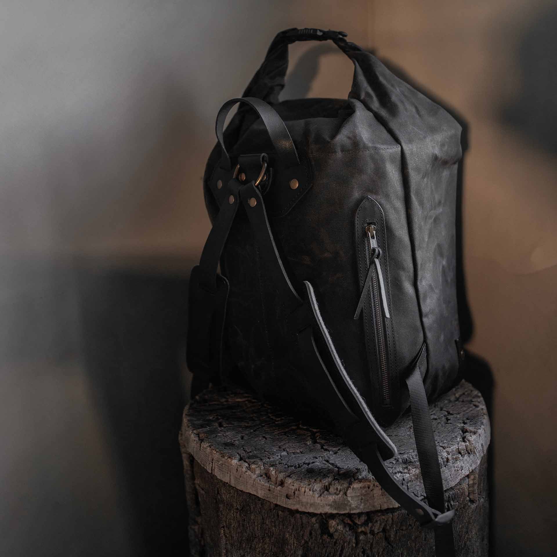 Rucksack Meteor - Schwarz Gewachst (image n°5)