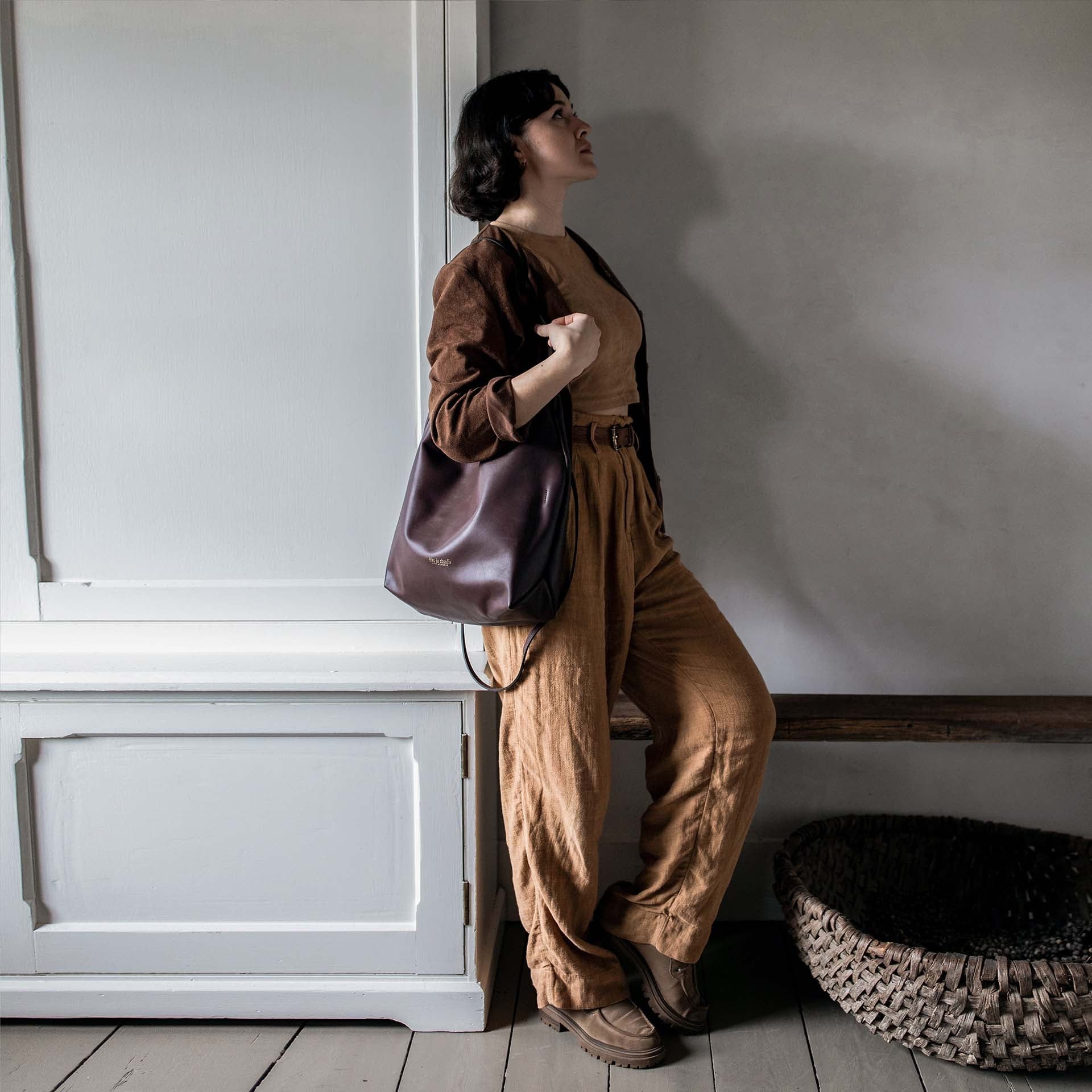 Multi way Mission Shoulder bag - Burgundy (image n°5)