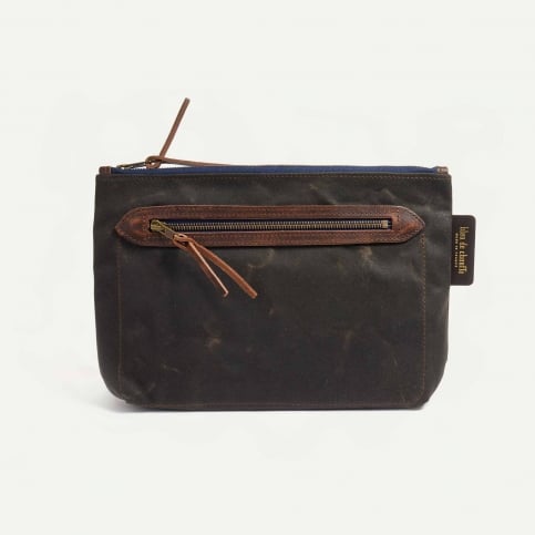 Trousse de toilette Zèbre - Kaki waxé