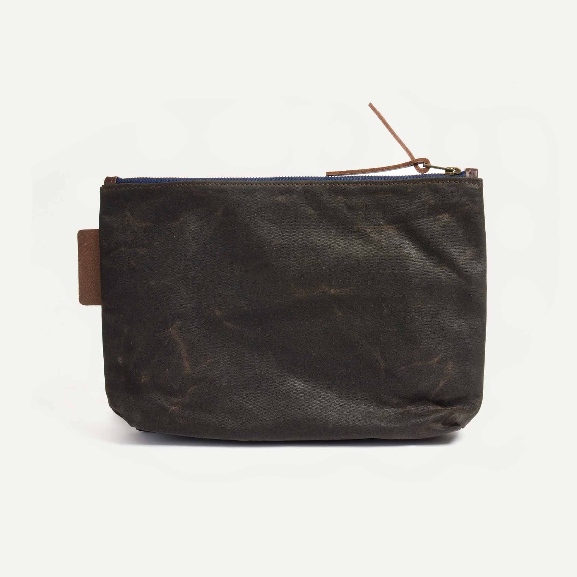 Kosmetiktasche Zèbre - Khaki gewachst (image n°2)