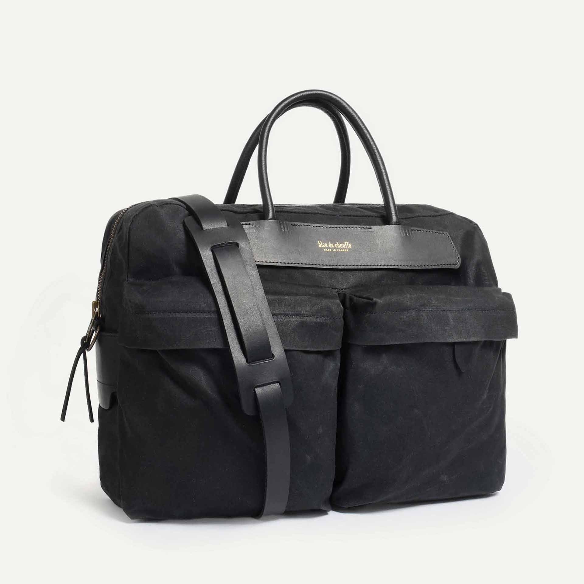 Bolso de negocios Hélios - Negro encerado (imagen n.º 2)