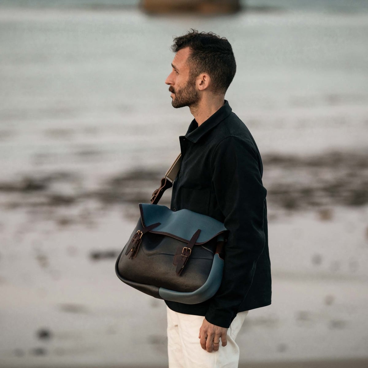 Musette du Pêcheur M / BDC x LE CHAMEAU - Bleu (image n°5)