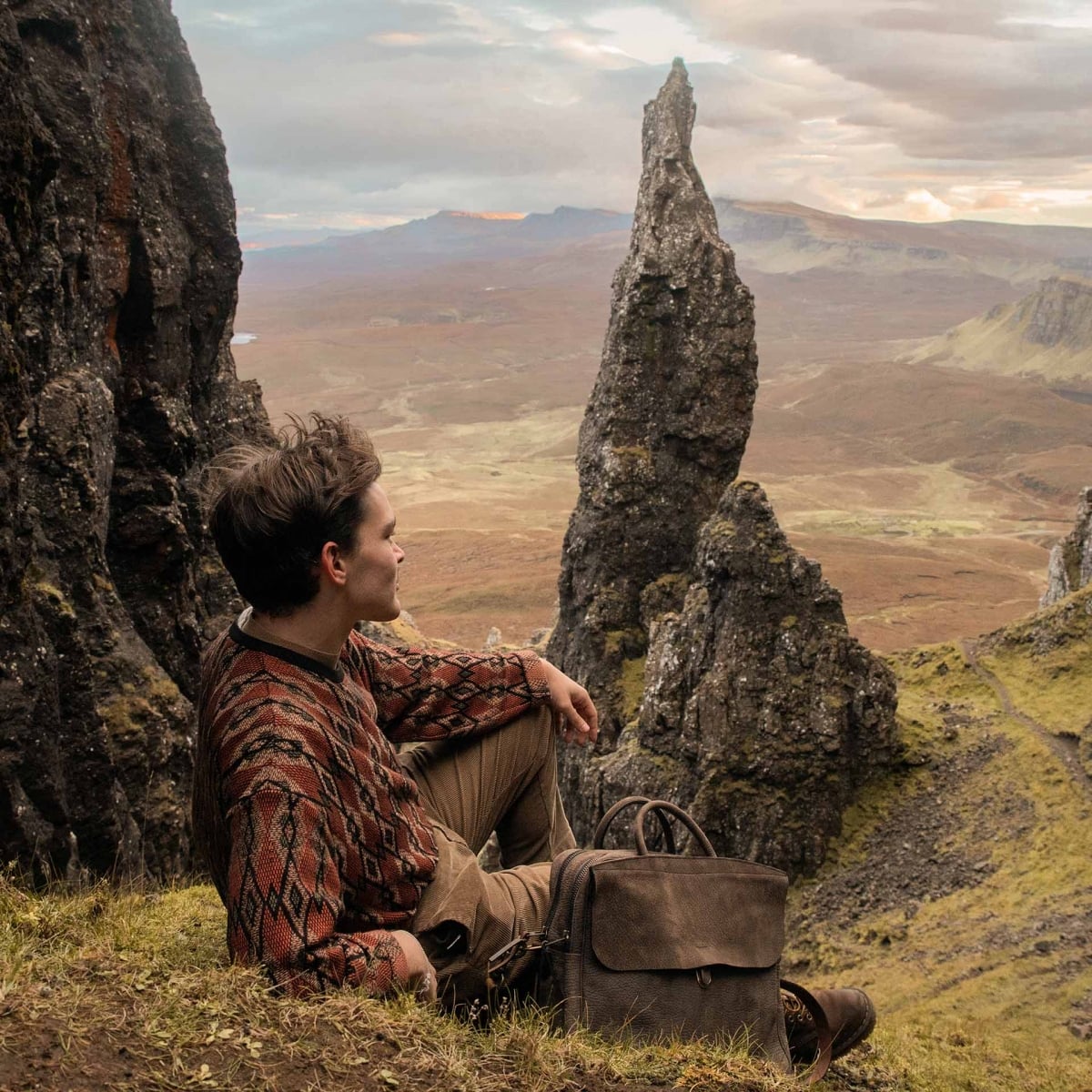 Sac business Zeppo - Soft Kaki brun (image n°8)