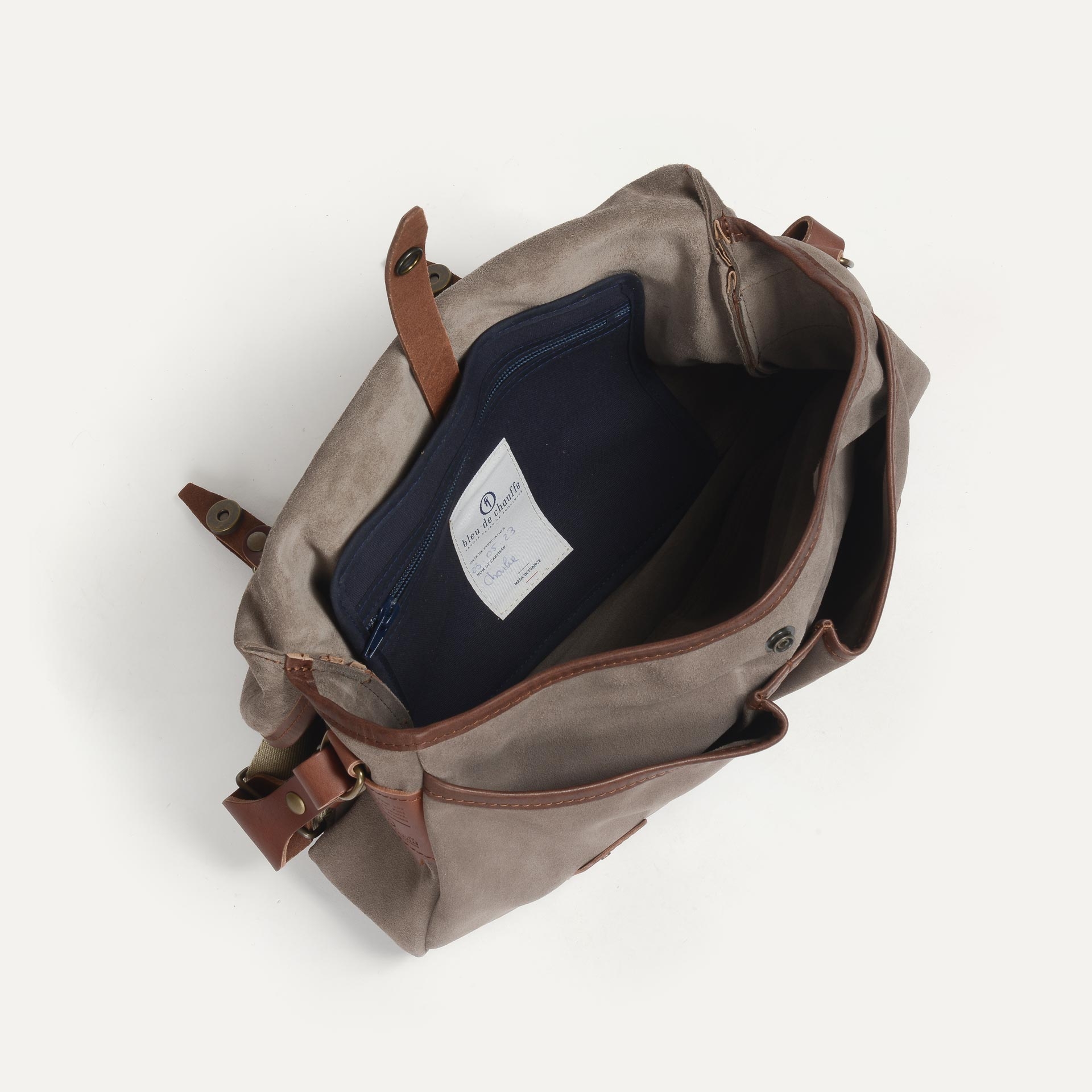Musette des Fischers M / Veloursleder - Mandel (image n°4)