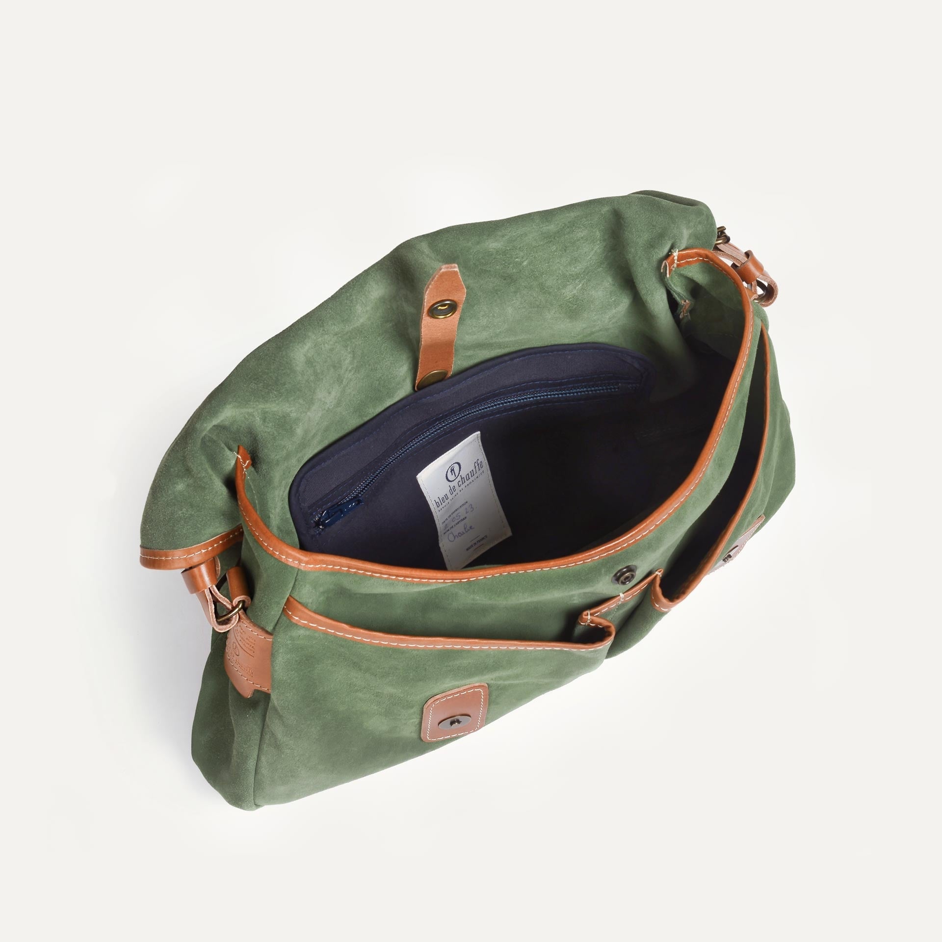 Bolsa de pescador M / Cuero aterciopelado - Agave (imagen n.º 4)