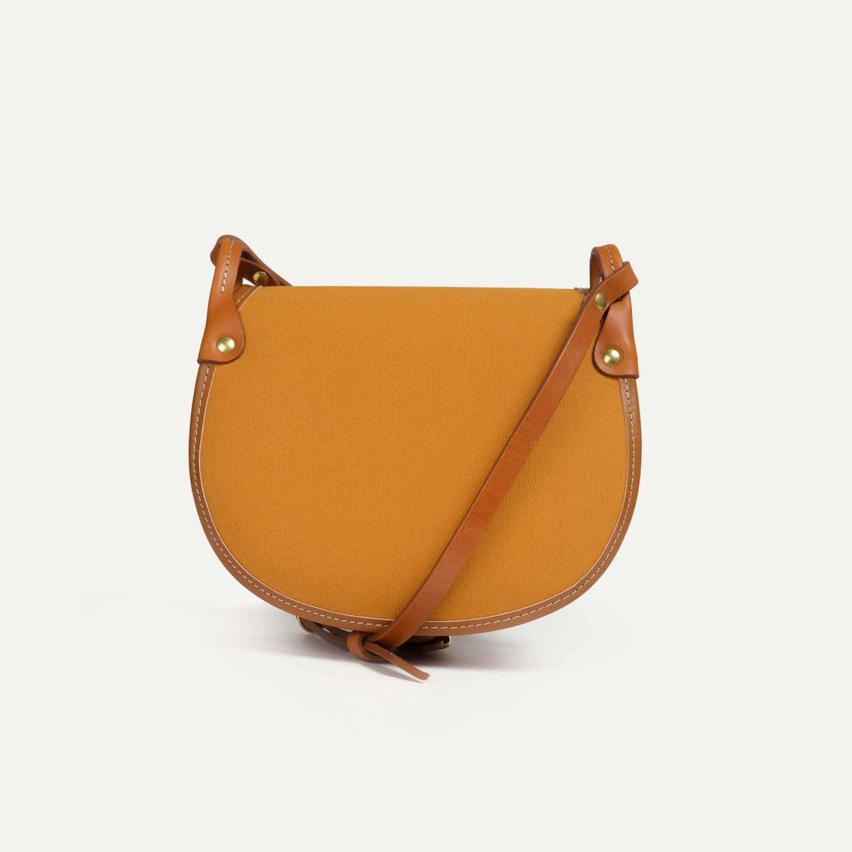 Jagdtasche Diane M - Gelber Ocker / Canvas und Leder (image n°3)