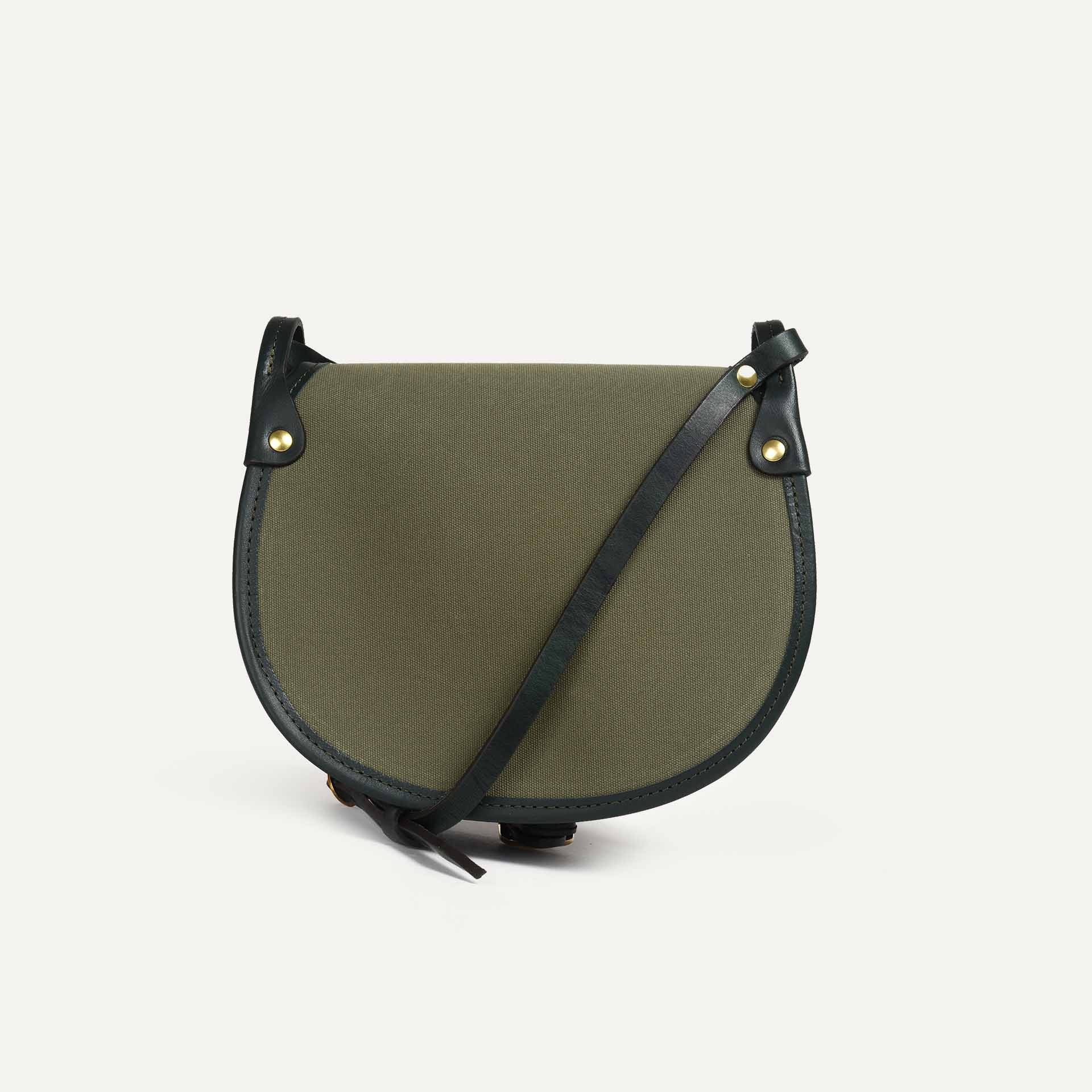 Jagdtasche Diane M -  Flechtengrün / Canvas und Leder (image n°3)