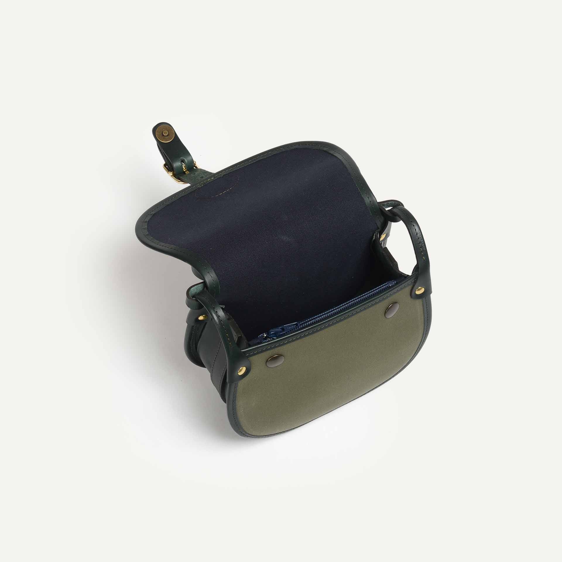Jagdtasche Diane M -  Flechtengrün / Canvas und Leder (image n°5)