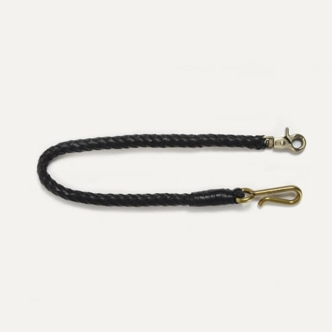 Hook L braided key ring - Black