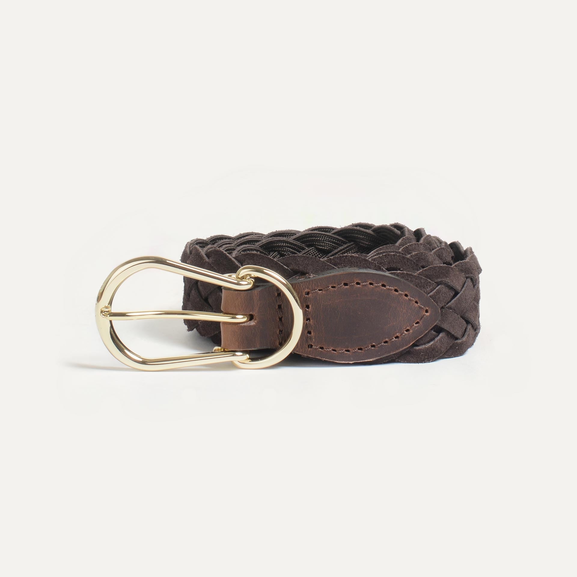Ceinture Cléo tressée - Brun suédé (image n°2)