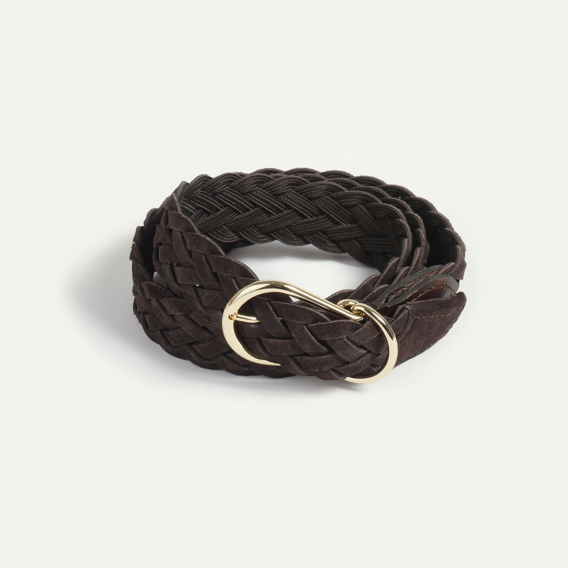 Cléo geflochtener Gürtel - Wildleder braun (image n°3)